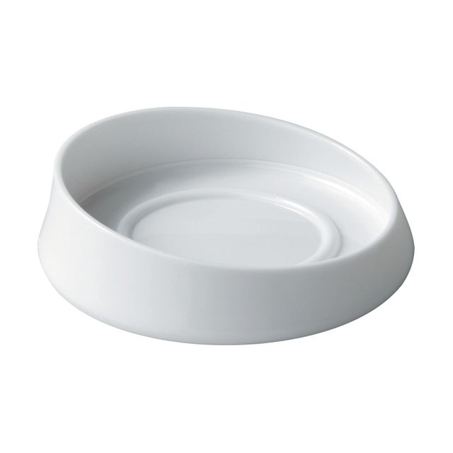 Jabonera de resina FLOU 13,8x4x12,5 cm blanca