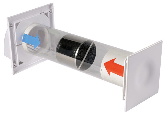 Aérateur extracteur permanent à cordelette AUTOGYRE Double flux Cassio 100 mm