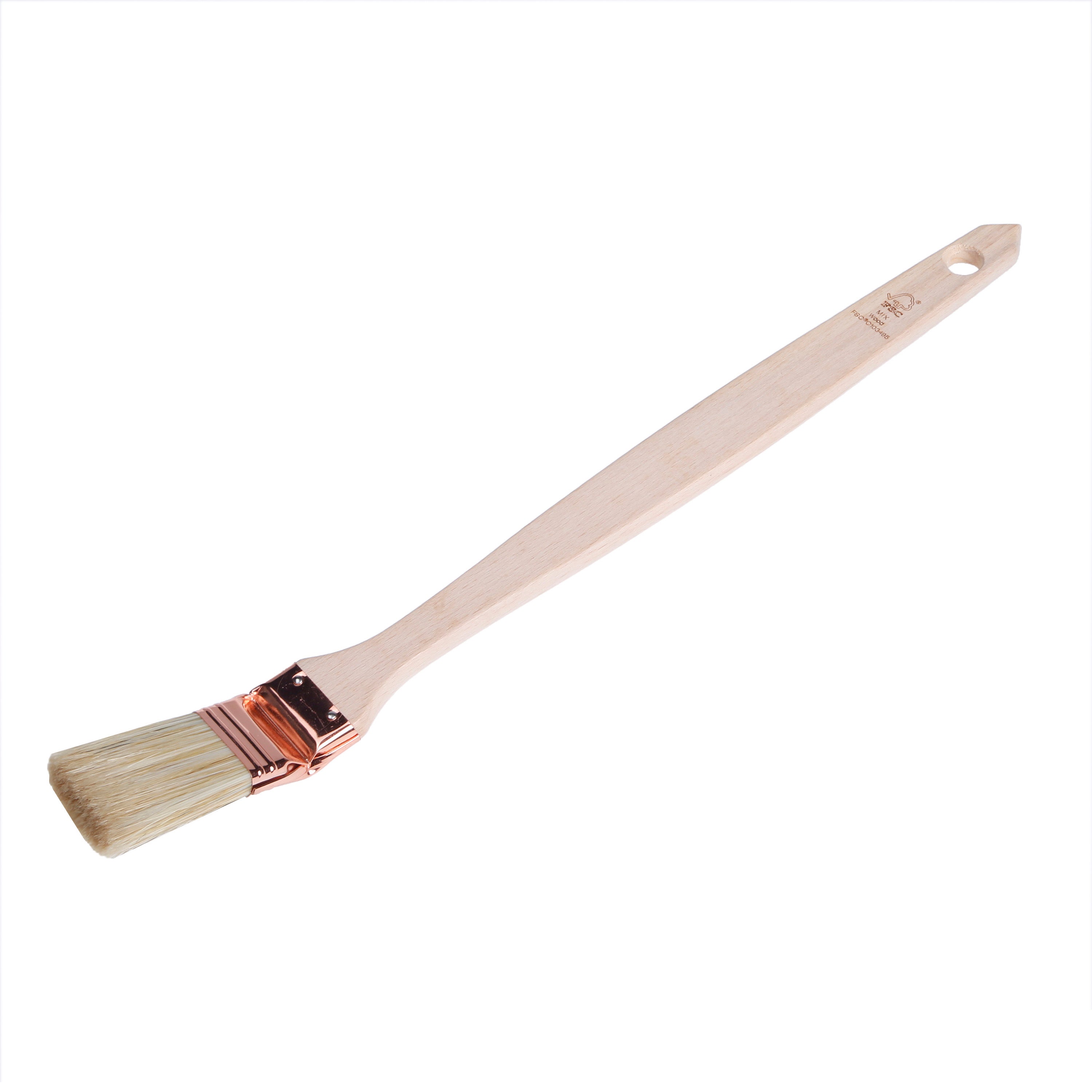 KLINNA Lot de 3 pinceaux plats de palette pour peinture à l'huile sur toile, manche large en bois, jeu de 3 tailles, pinceaux plats professionnels pour aquarelle et peinture murale, pinceau acrylique