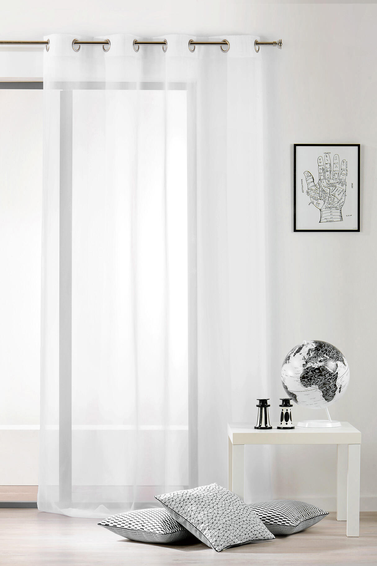 Voilage tamisant, Plein jour, blanc H.240 x l.150 cm - 2