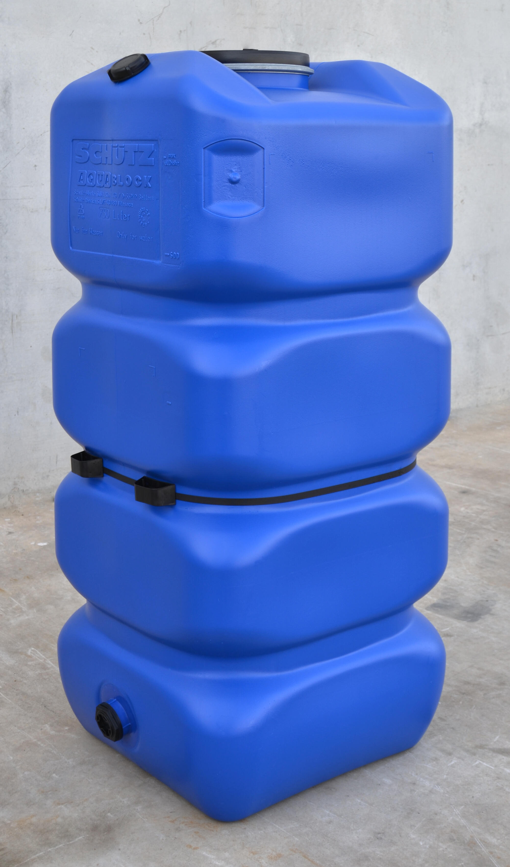 Récupérateur d'eau Aquablock SCHUTZ carré bleu , 750 l - 5