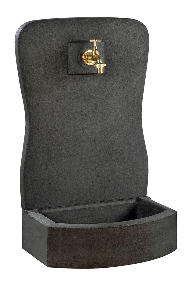 Fontaine de jardin en pierre reconstituée gris Ardoisée