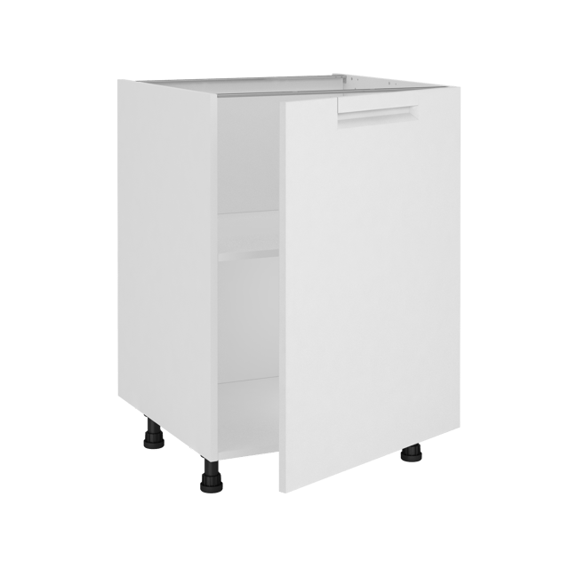 Meuble bas de cuisine Evora blanc 1 porte H77 x l60