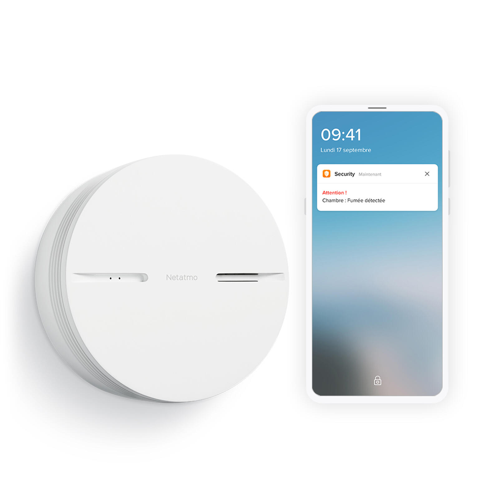 Détecteur de fumée connecté, NETATMO CE - NF, autonomie 10 ans - 2