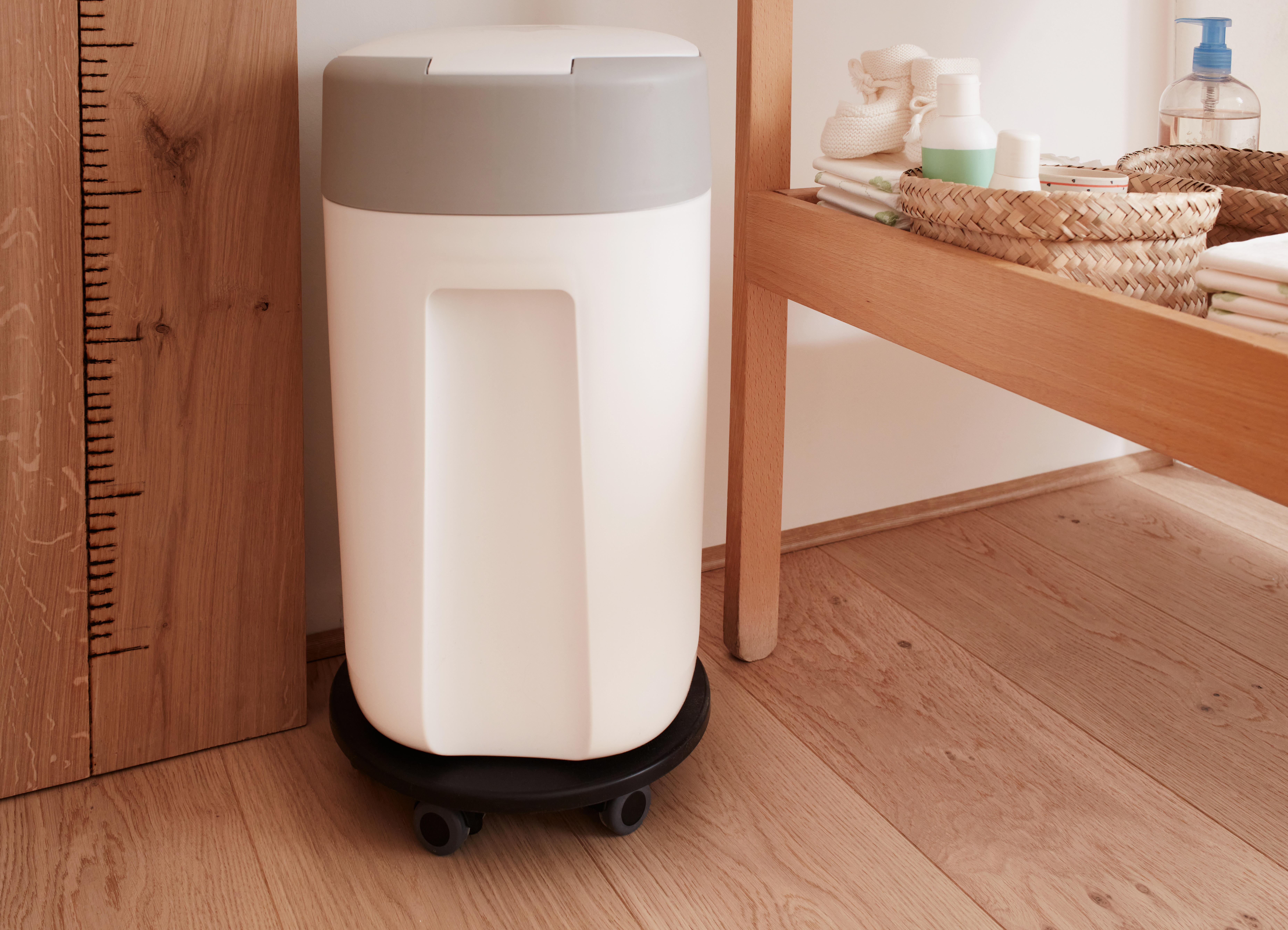 Support pot avec roulette LECHUZA Classico/quadro rond noir, H.5.8 x l.26 cm - 2