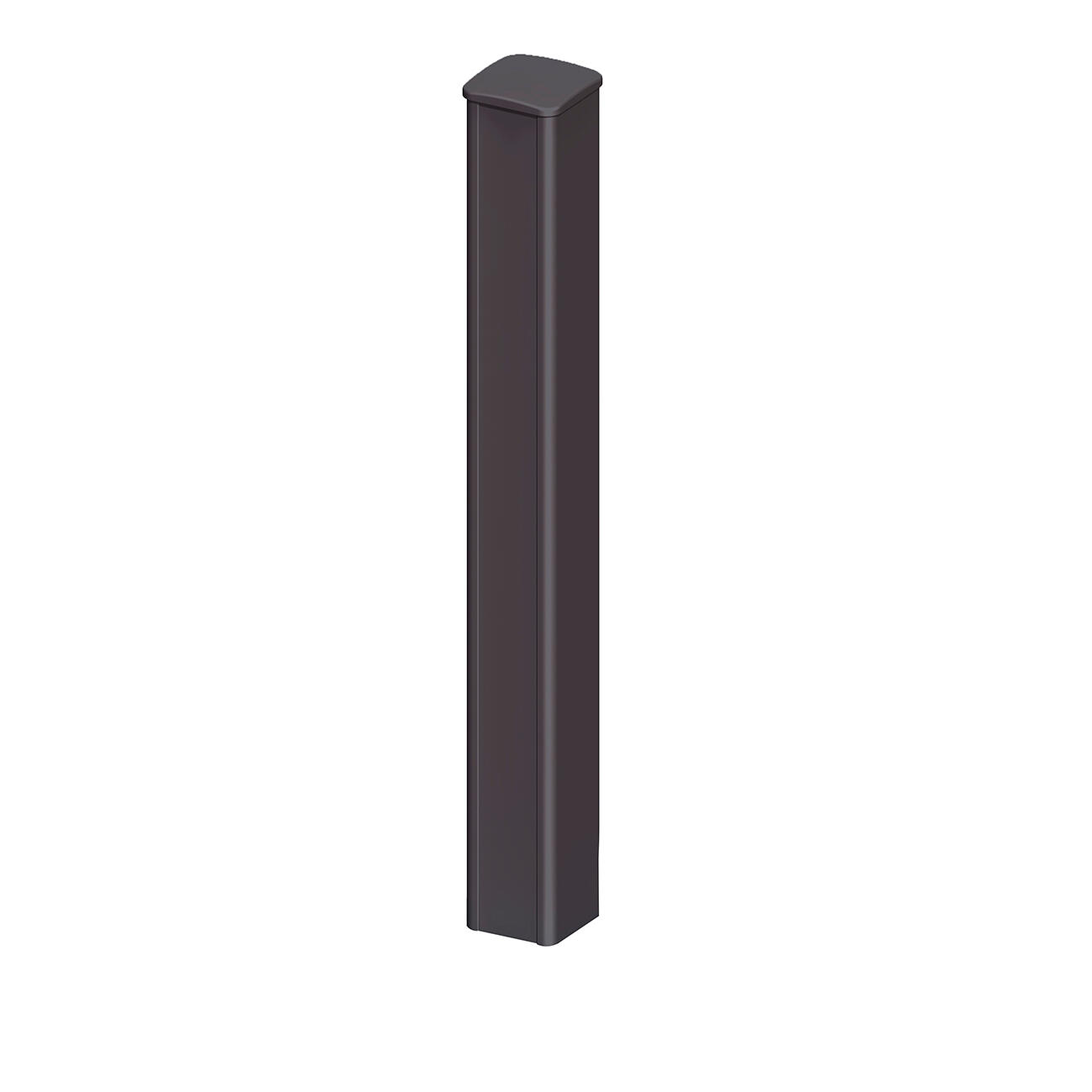 Poteau aluminium Fix-it sur platine gris, l.18 x P.18 x H.168 cm - 2