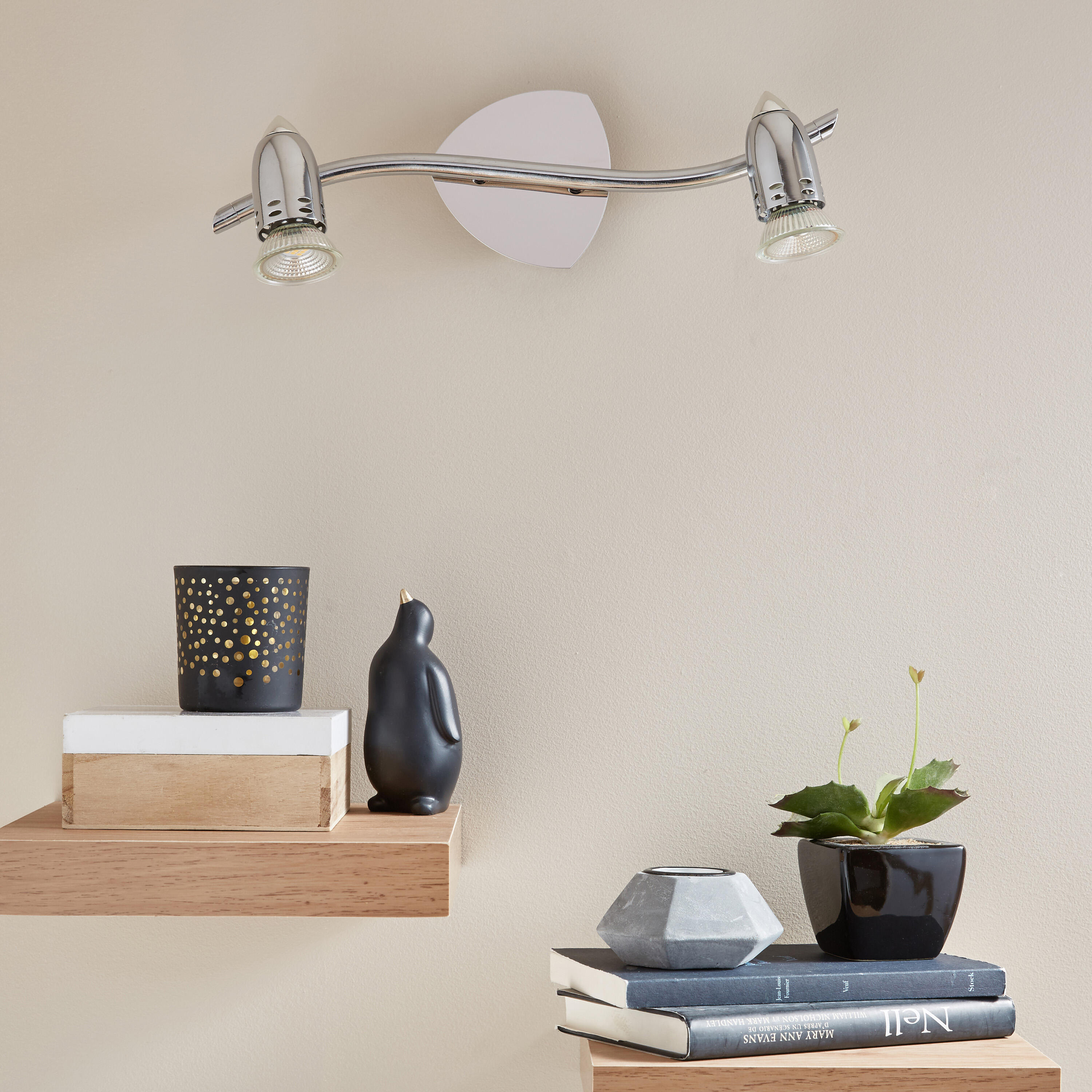 Faretto decorativo senza fonte luminosa BOMBER in acciaio GU10 10W INSPIRE 2 luci - 2