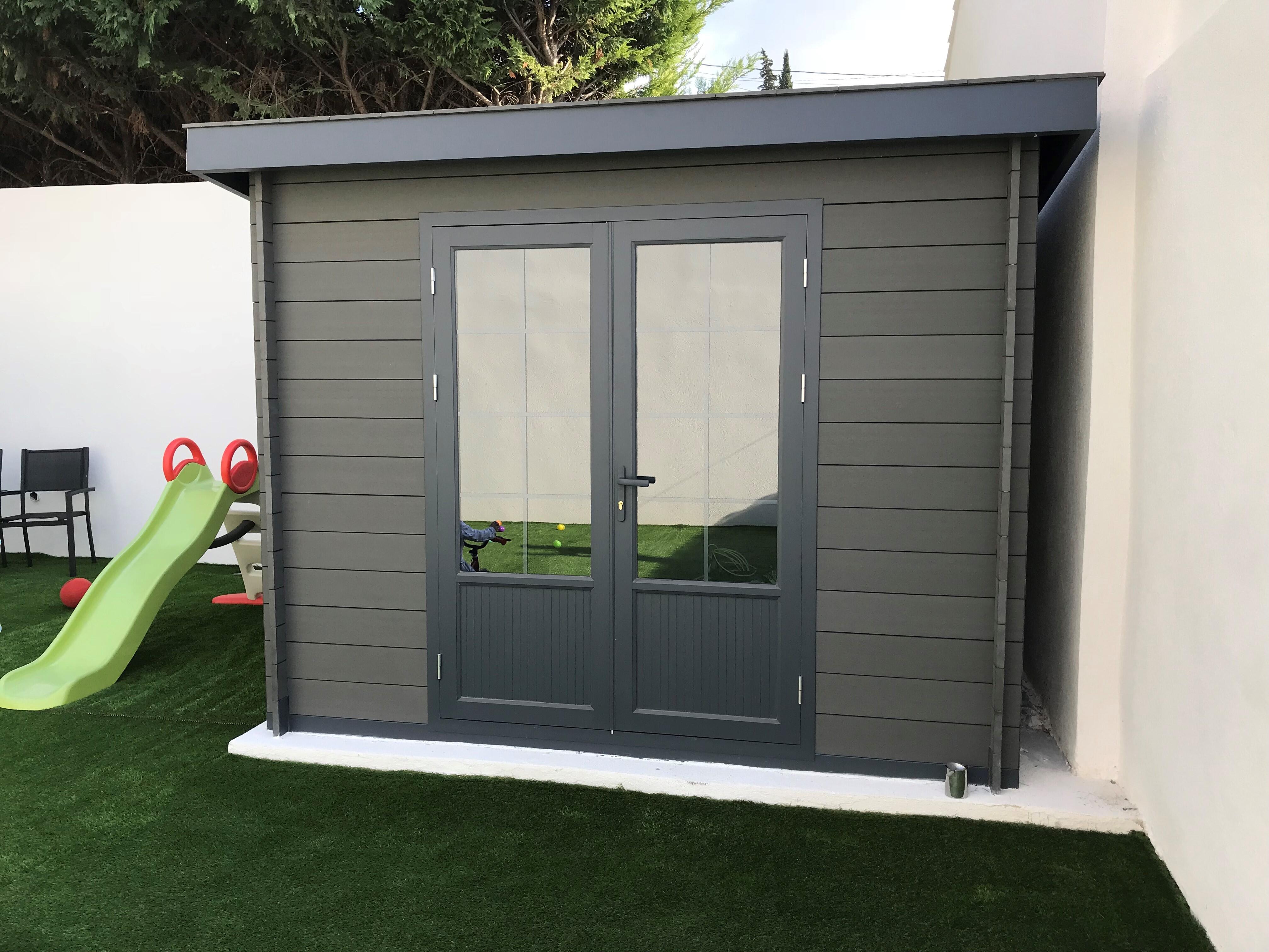 Abri de jardin composite GREEN OUTSIDE Arcachon 3x3m Ep.28 mm, 10 m² - 2