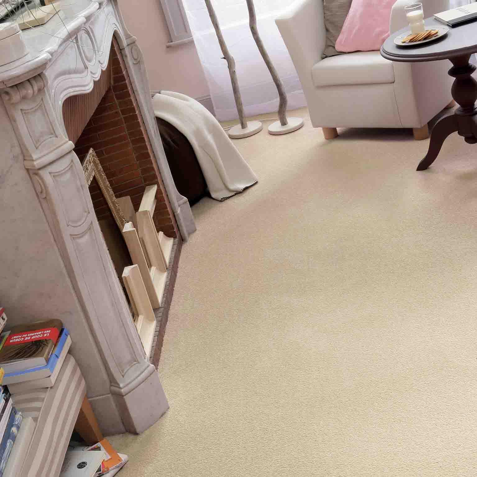 Moquette velours ras cercle blanc, Les best 2 007, rouleau l.4 m - 2