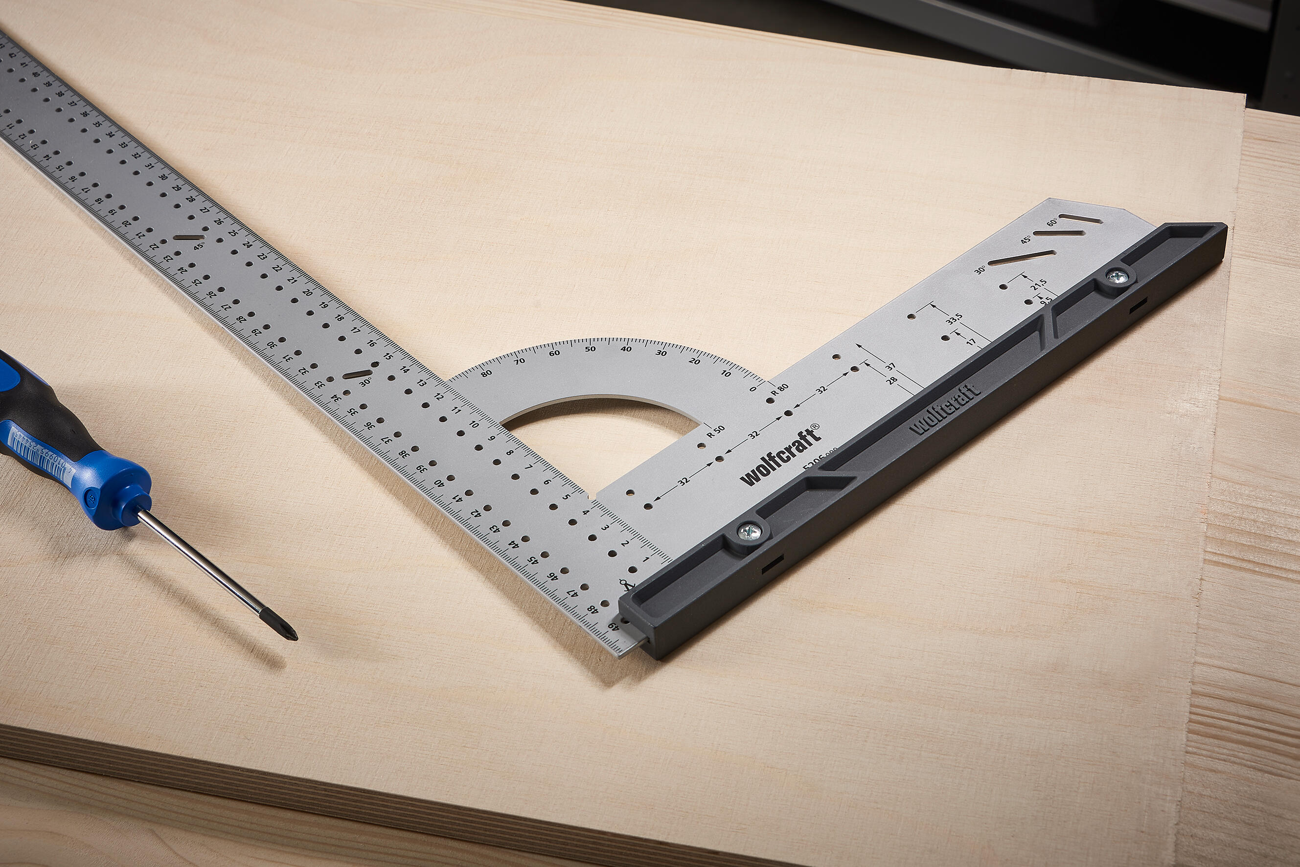 Équerre multifonction en acier WOLFCRAFT, 30 cm - 8