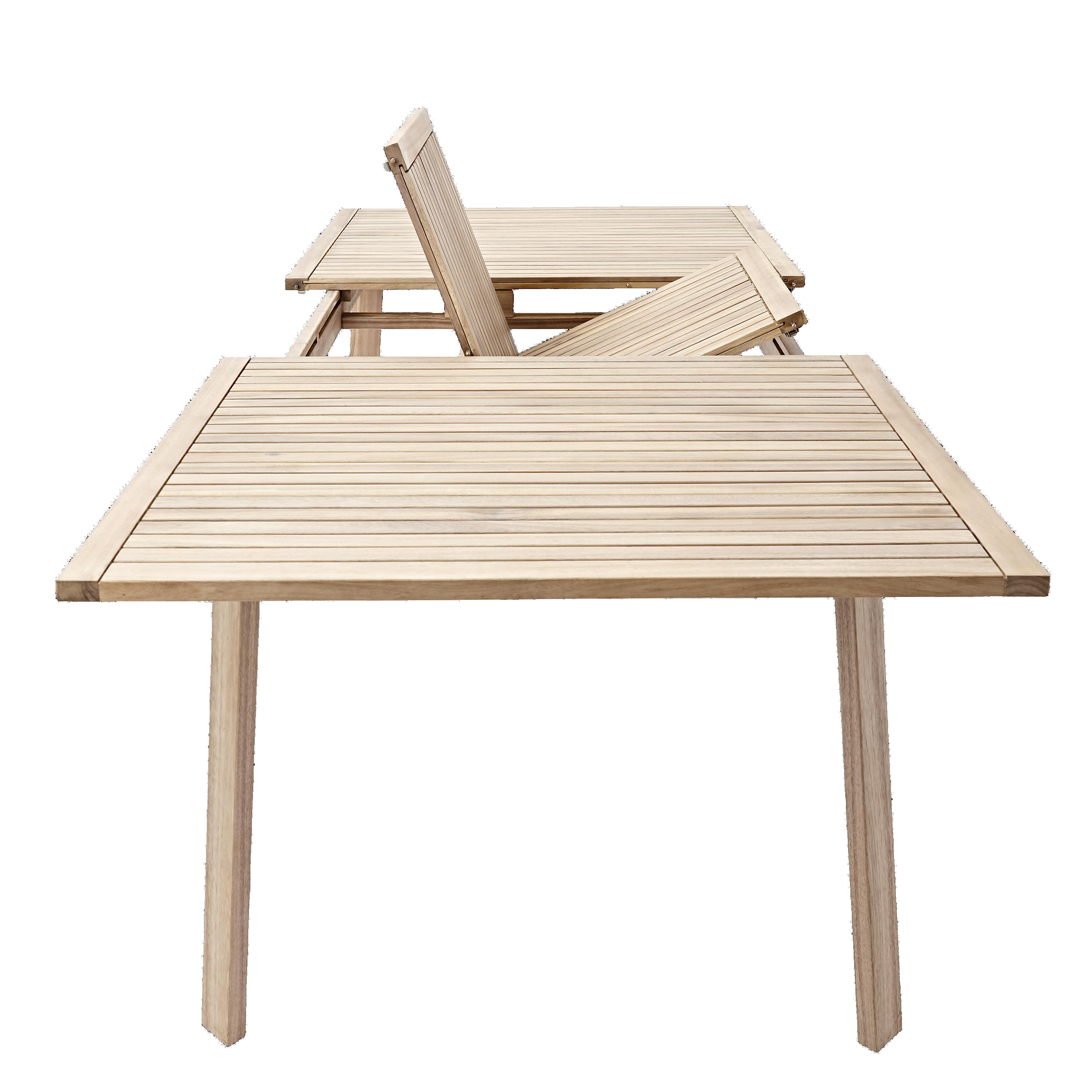 Table de jardin NATERIAL Solis rectangulaire marron 4 personnes - 6