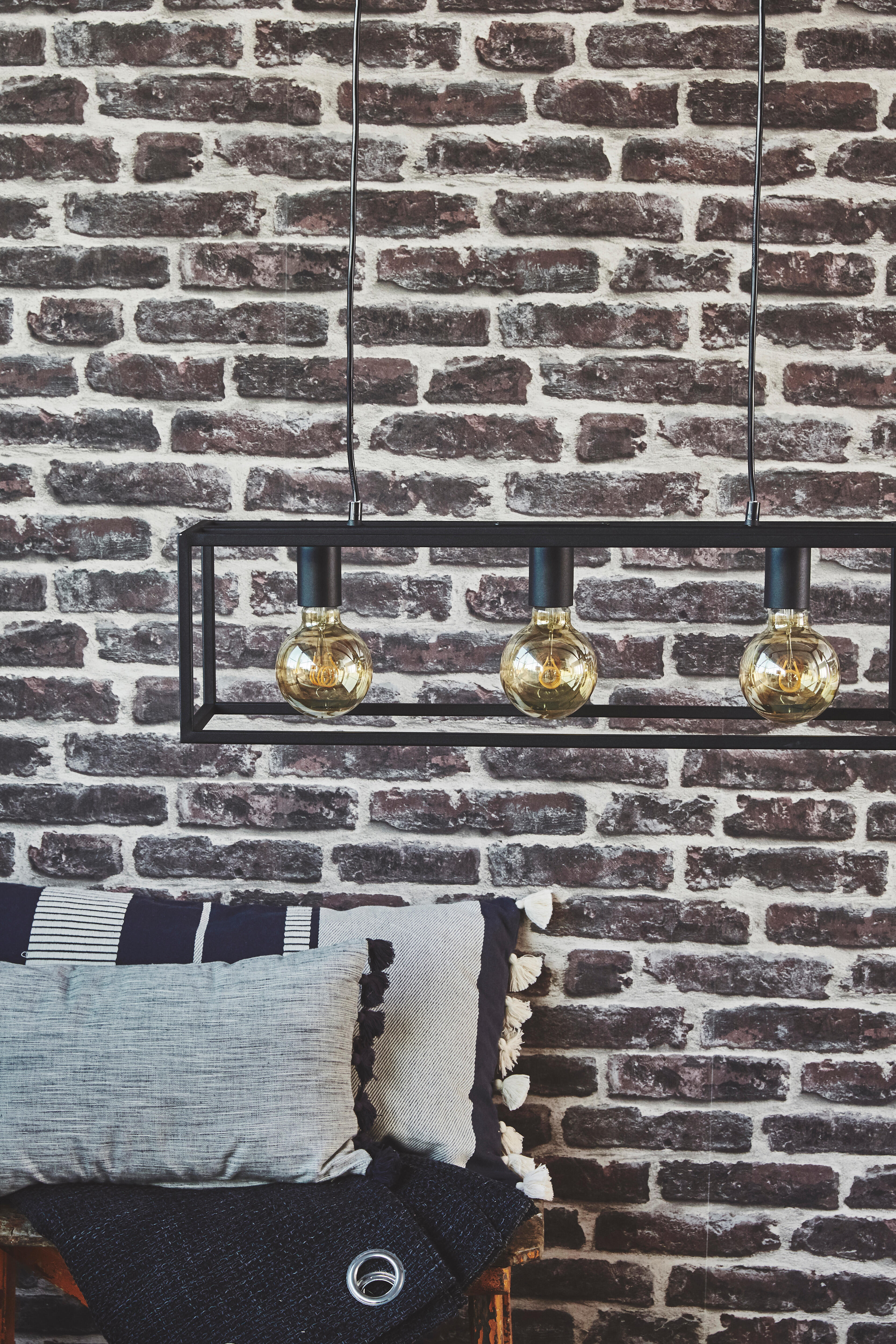 Lampadario Design Eldrick nero paralume nero 3xE27 ø0cm INSPIRE - 10