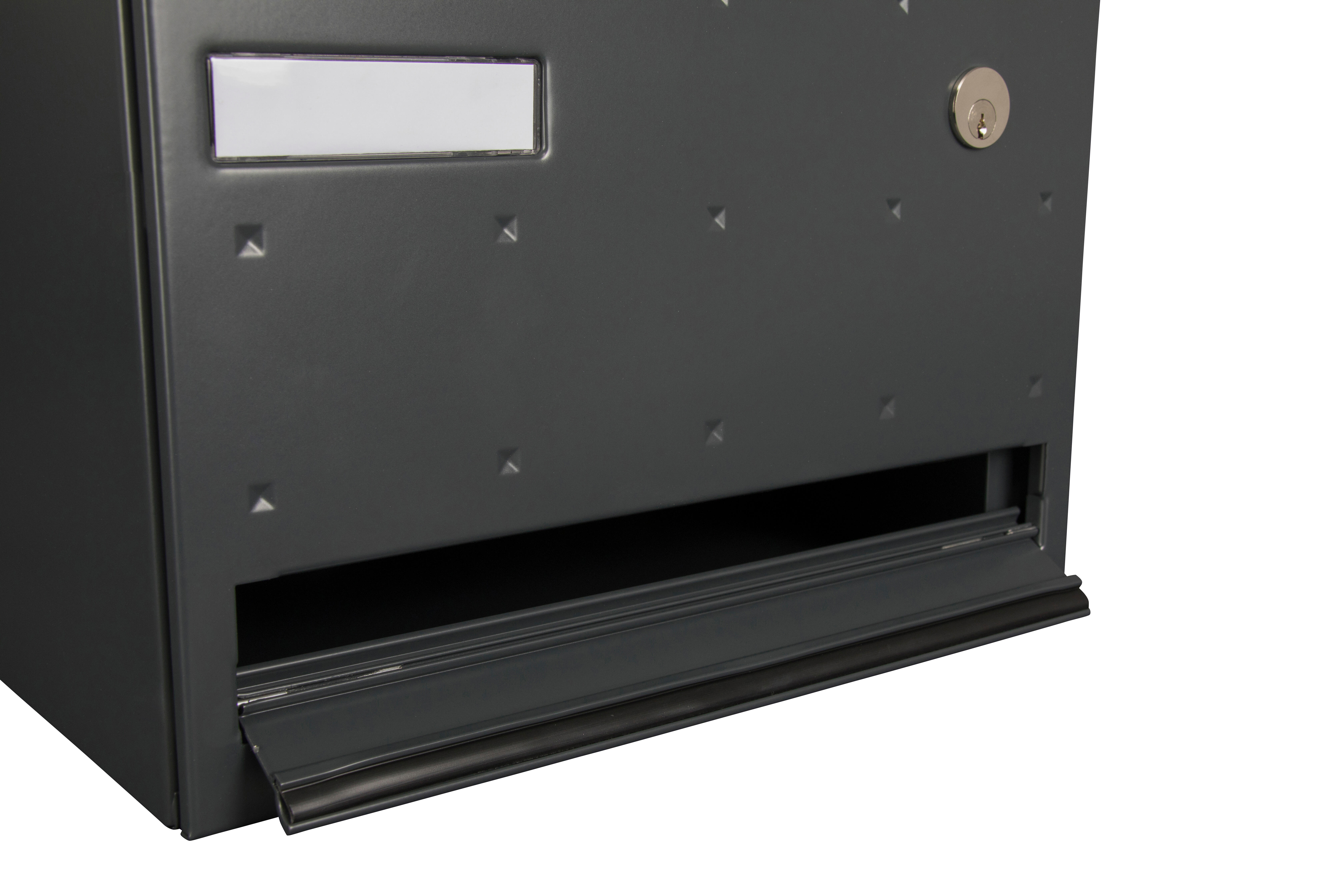 Boîte à colis normalisée 1 porte RENZ Atout acier anthracite mat sablé - 12