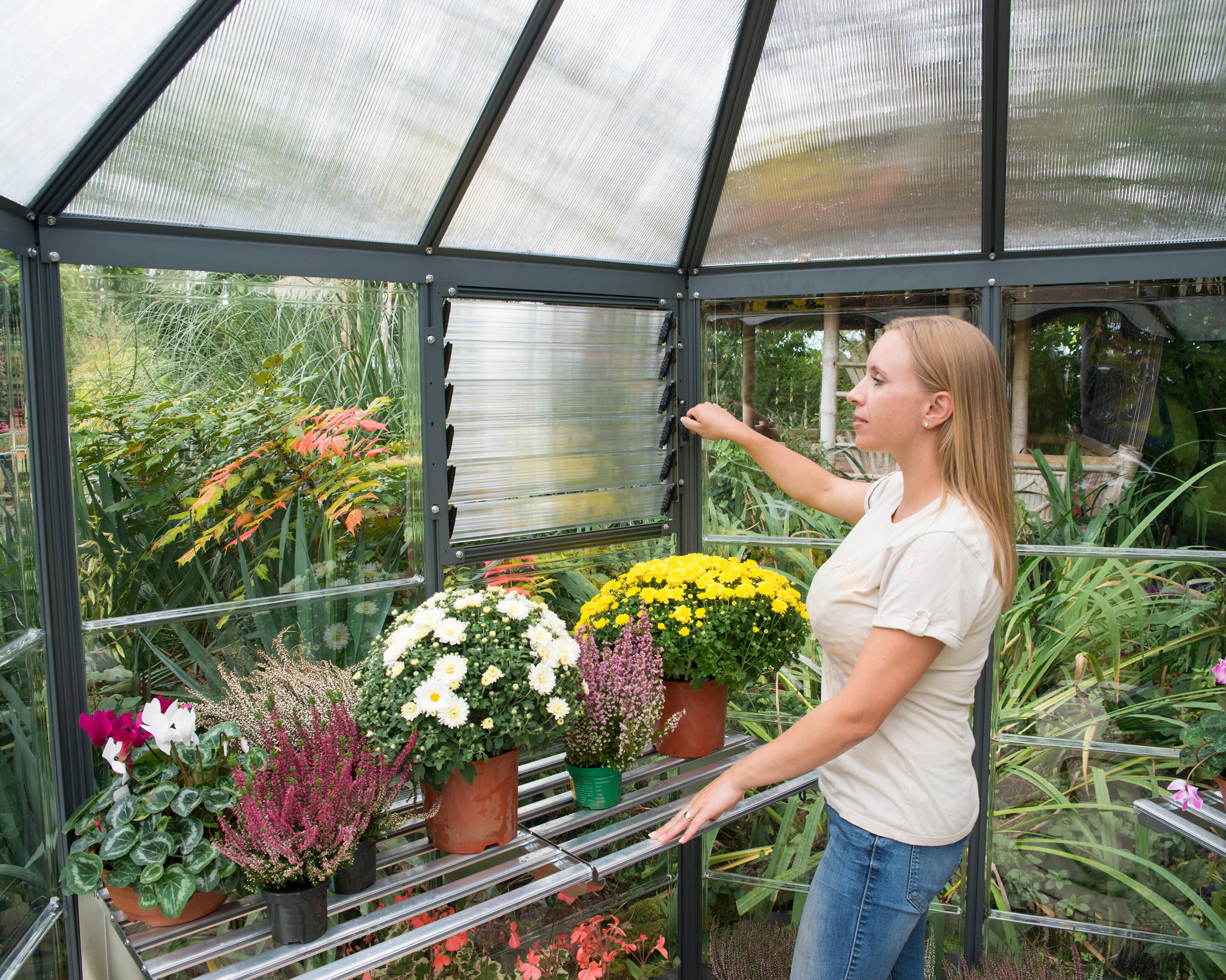 Serre fixe en polycarbonate simple paroi 704053, 5.3 m² CANOPIA BY PALRAM - 7