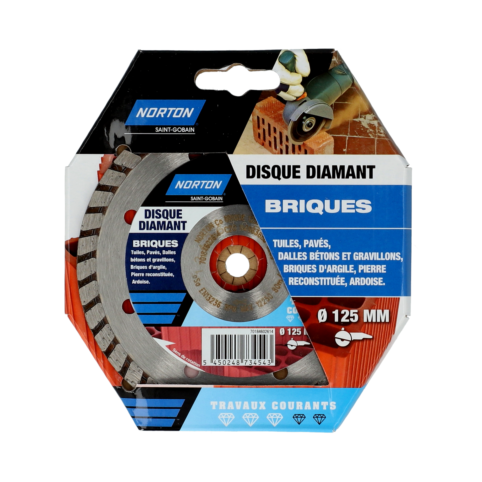 Lame Diamantée Norton 14 Pouces X 0,125 Pouces X 1/20 Mm - Pour Coupe Haute Vitesse - Neuf