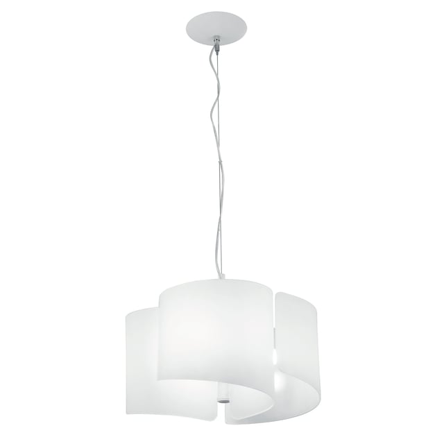 Lampadario Neoclassico Imagine grigio paralume bianco 3x E27 Ø47cm LUCE AMBIENTE DESIGN