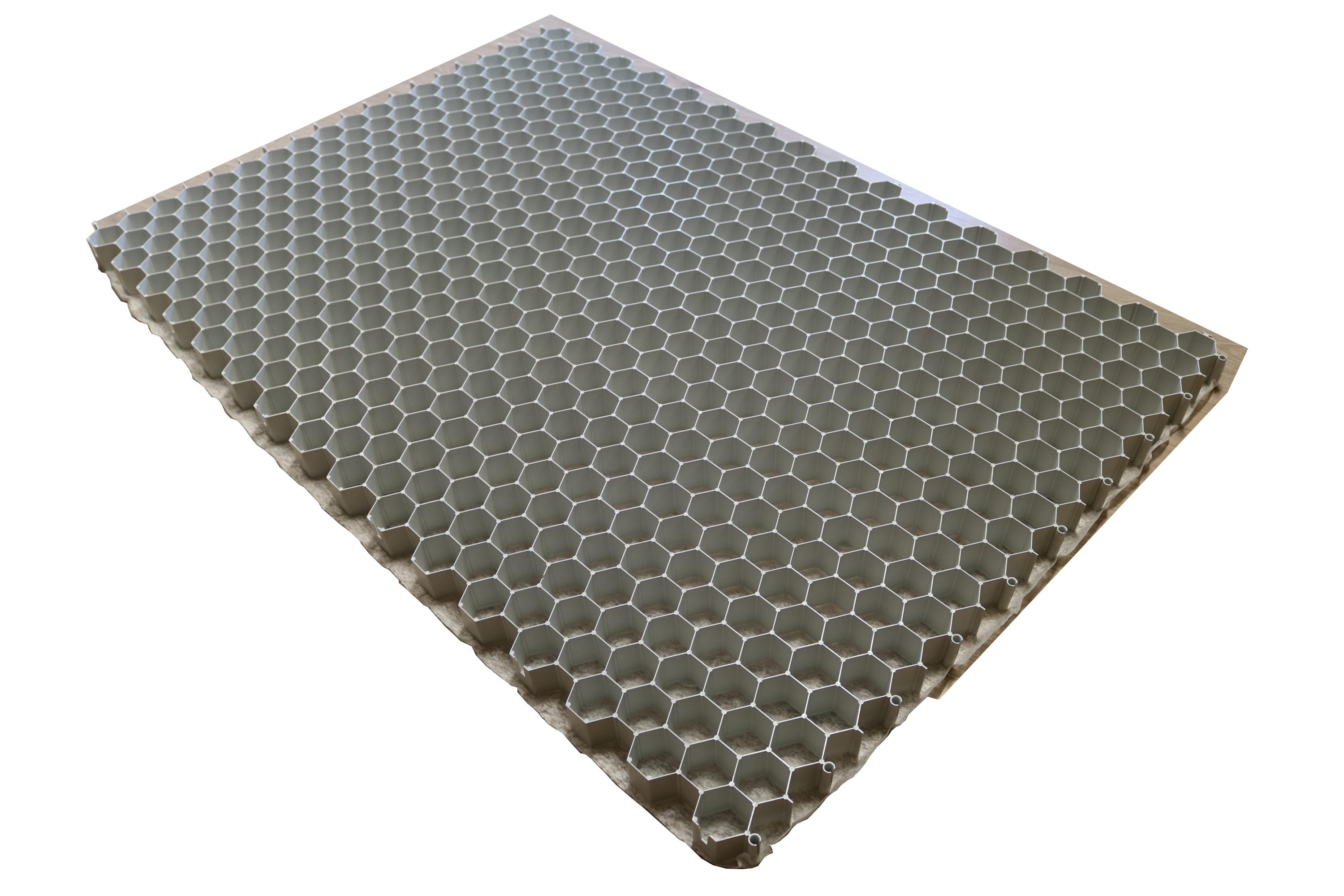 Plaque stabilisatrice pour gravier avec géotextile, ALVEPLAC Grise