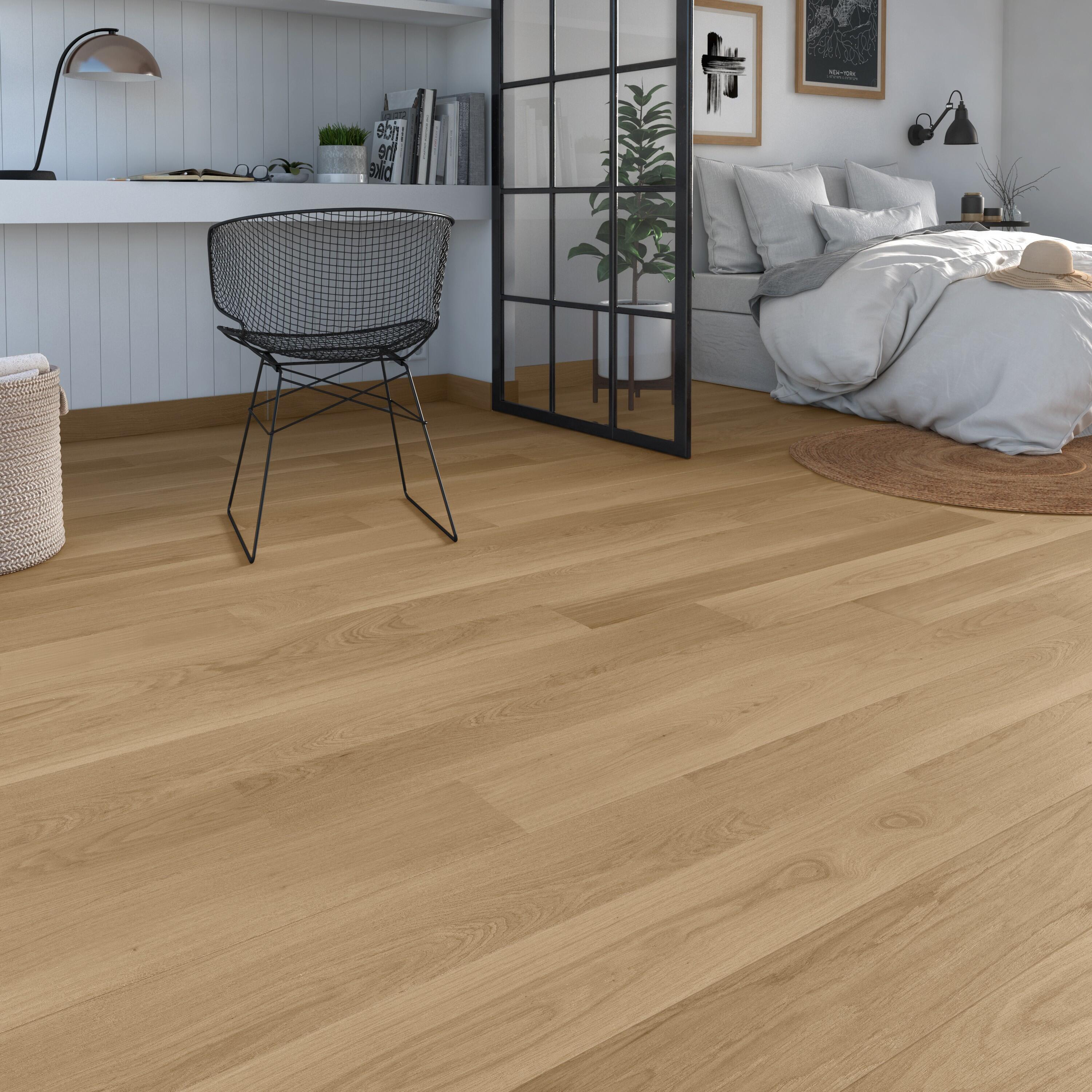 Parquet contrecollé intenso chêne naturel vitrifié L ARTENS, l.16.4 cm — free download