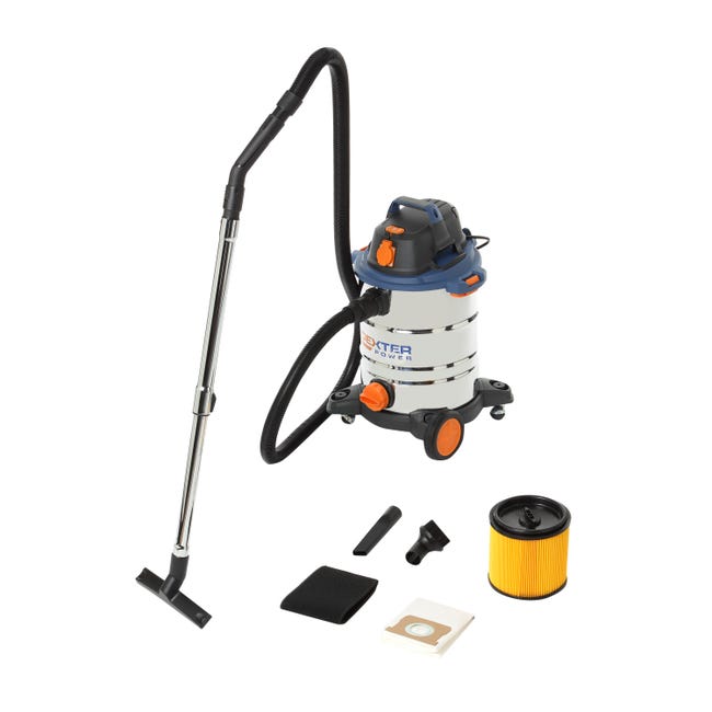 Aspiratore industriale a filo DEXTER Cleva serbatoio in inox 30l 1500W 17 kPa | Leroy Merlin Aspiratore industriale a filo DEXTER Cleva serbatoio in inox 30l 1500W 17 kPa | Leroy Merlin