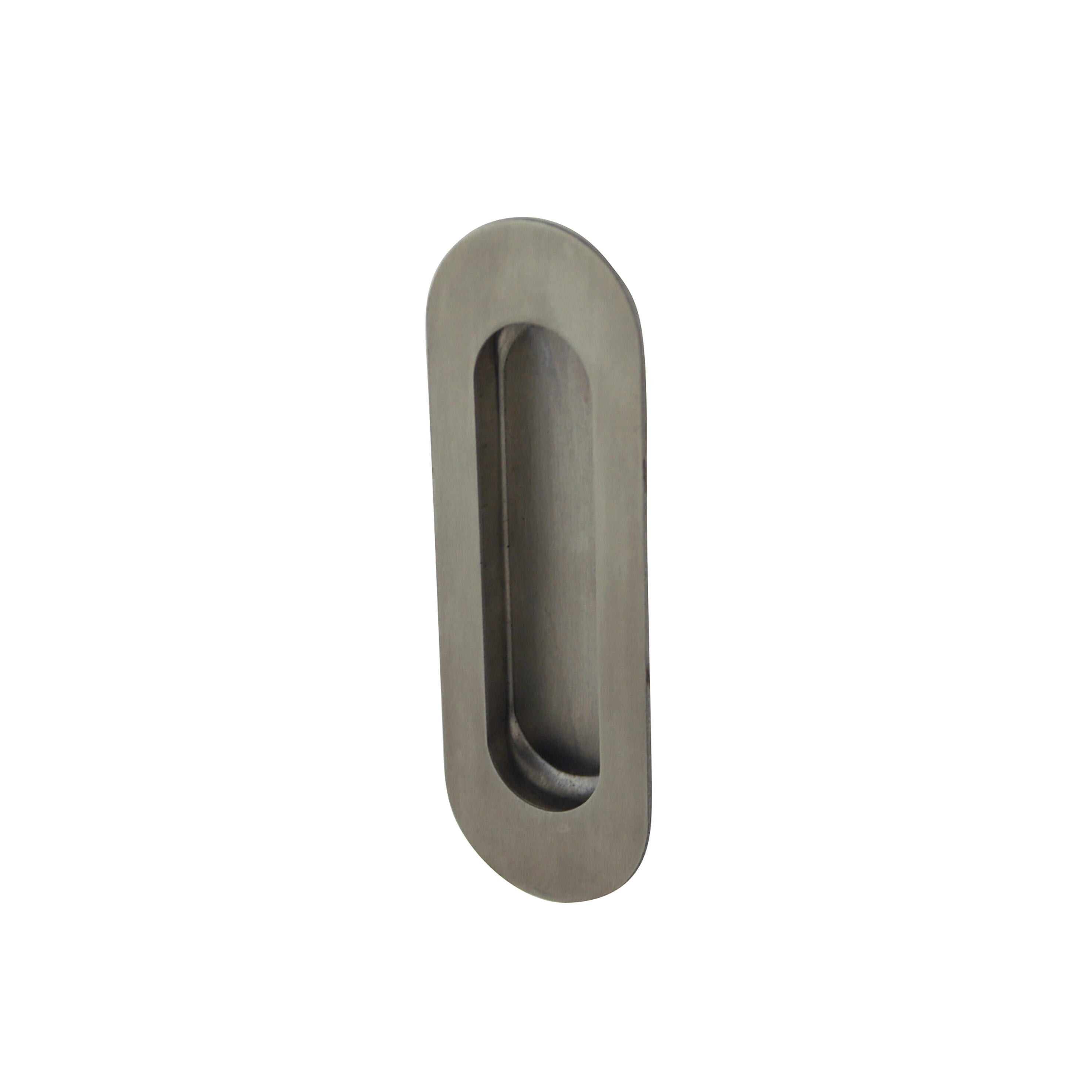 Poignée porte coulissante ovale acier inoxydable brossé - 2