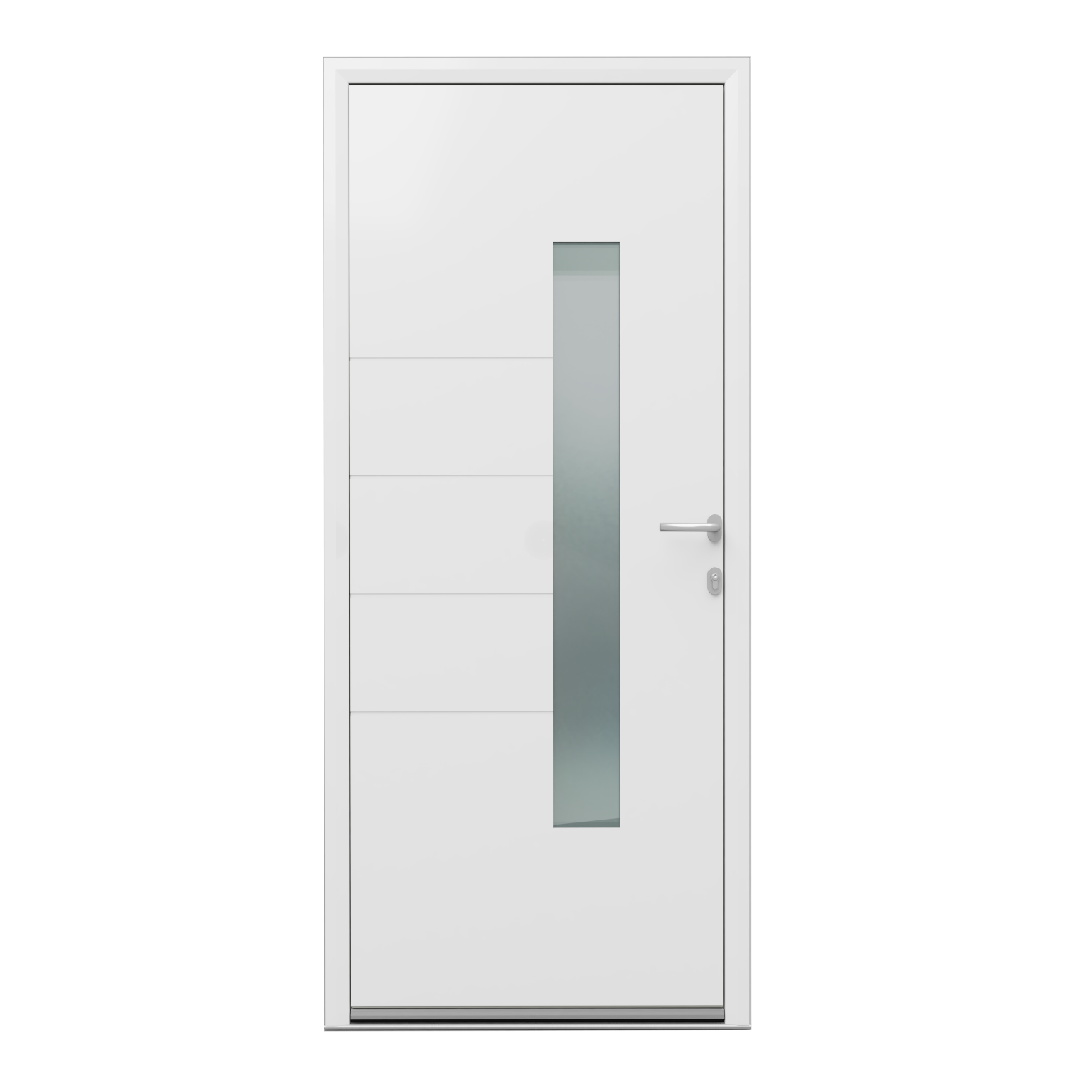 Porte d'entrée Alu Navia Essentiel H.215 x l.90 cm vitrée blanc, pous. gauche - 3