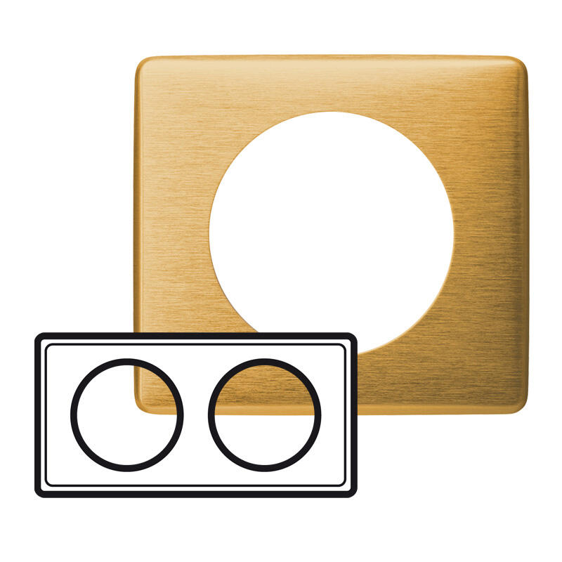 Legrand Céliane 69412 – Plaque Double Enjoliveur Ornement étoffé, Finition Blanc, Matériel électrique