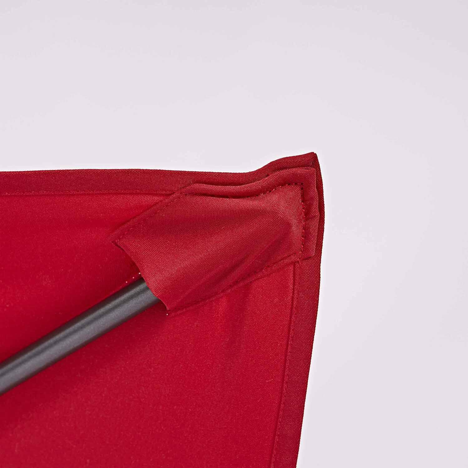 Parasol droit rectangulaire rouge Avea NATERIAL L.300 x l.194 cm - 6