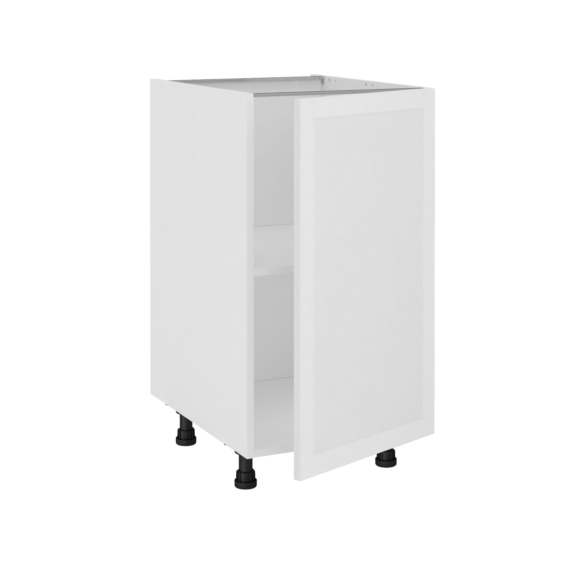 Mueble bajo de cocina delinia id newport blanco mate 76,8x45cm 1pta