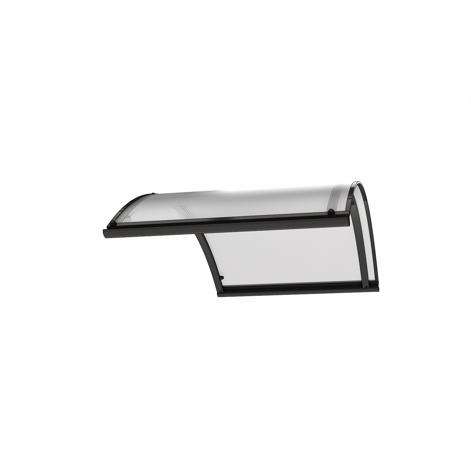 Auvent de porte d'entrée alu anthracite Arcus, l.158 x H.27 x P.70 cm  - 6