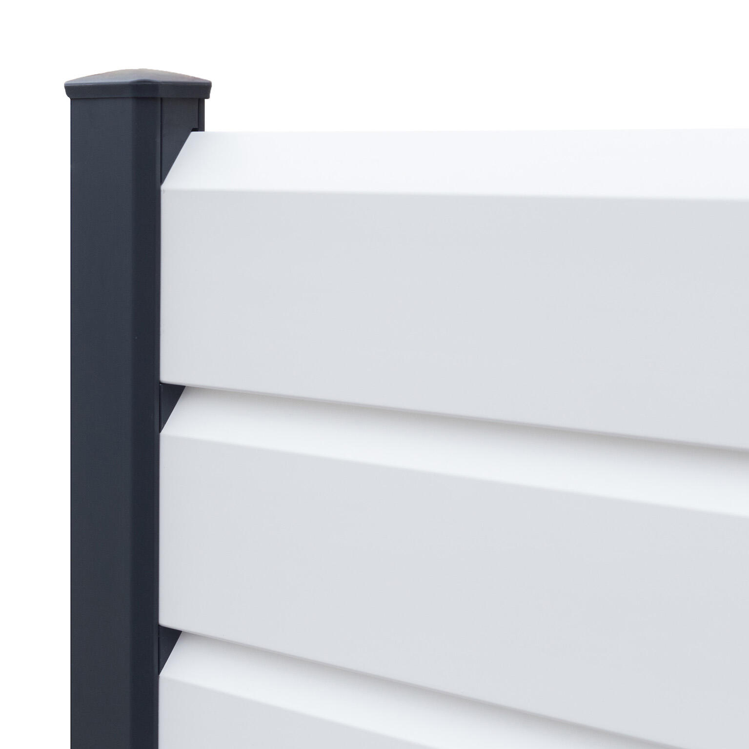 Poste en H de PVC 6 x 9 x 230 cm gris antracita - 15