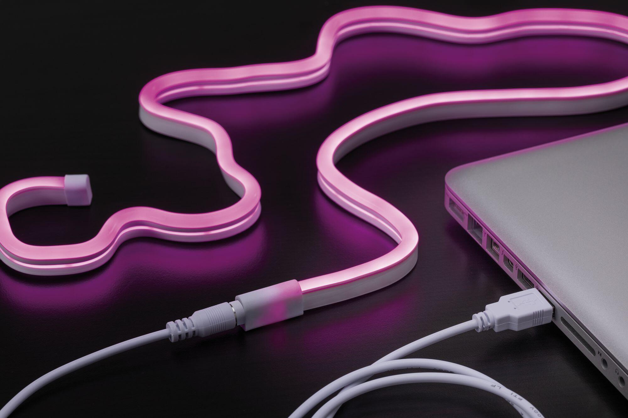 Ruban LED USB 1m Néon Colorflex rose PAULMANN - 4