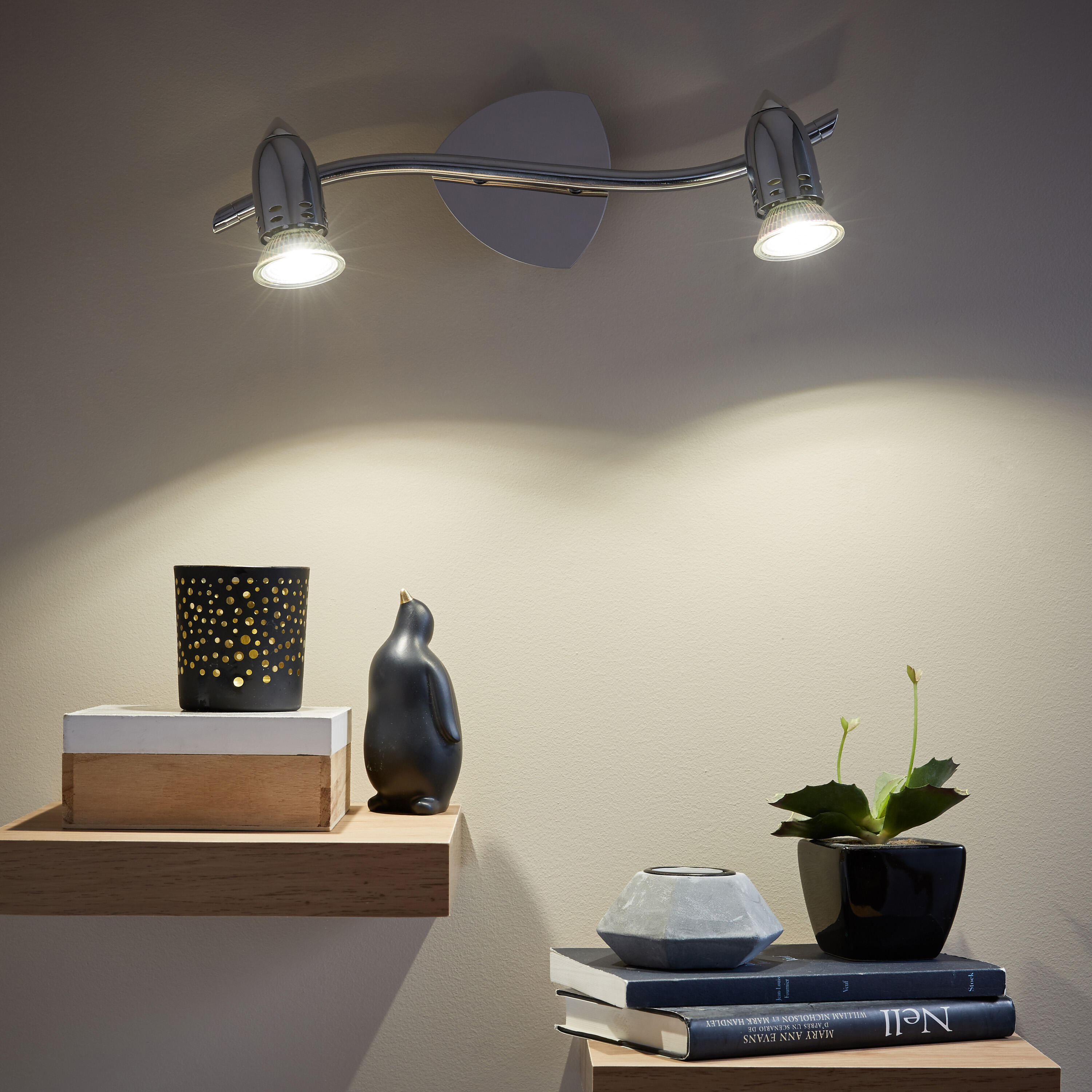 Faretto decorativo senza fonte luminosa BOMBER in acciaio GU10 10W INSPIRE 2 luci - 3