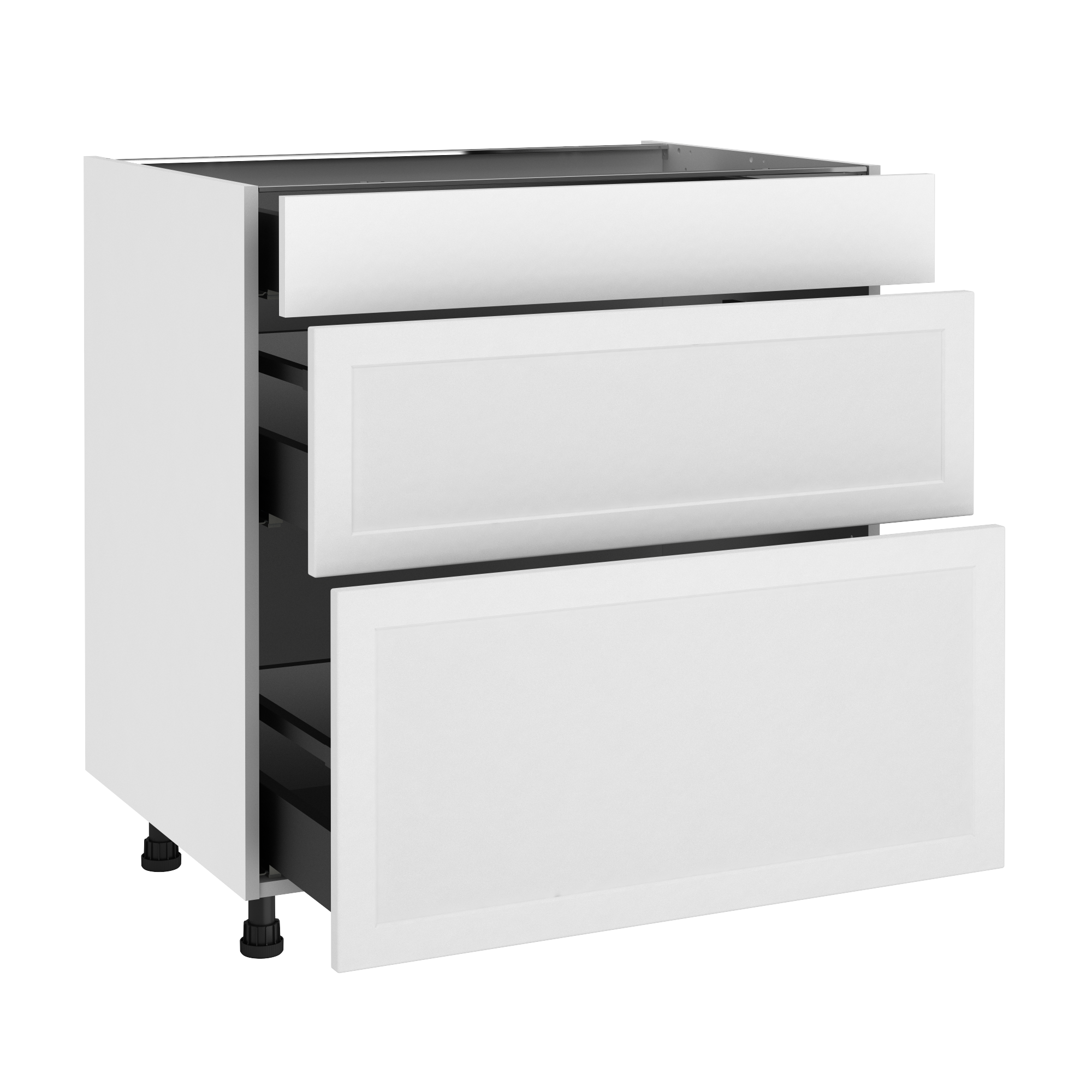 Mueble bajo de cocina delinia id newport blanco mate 76,8x80 cm 1 caj 2cac