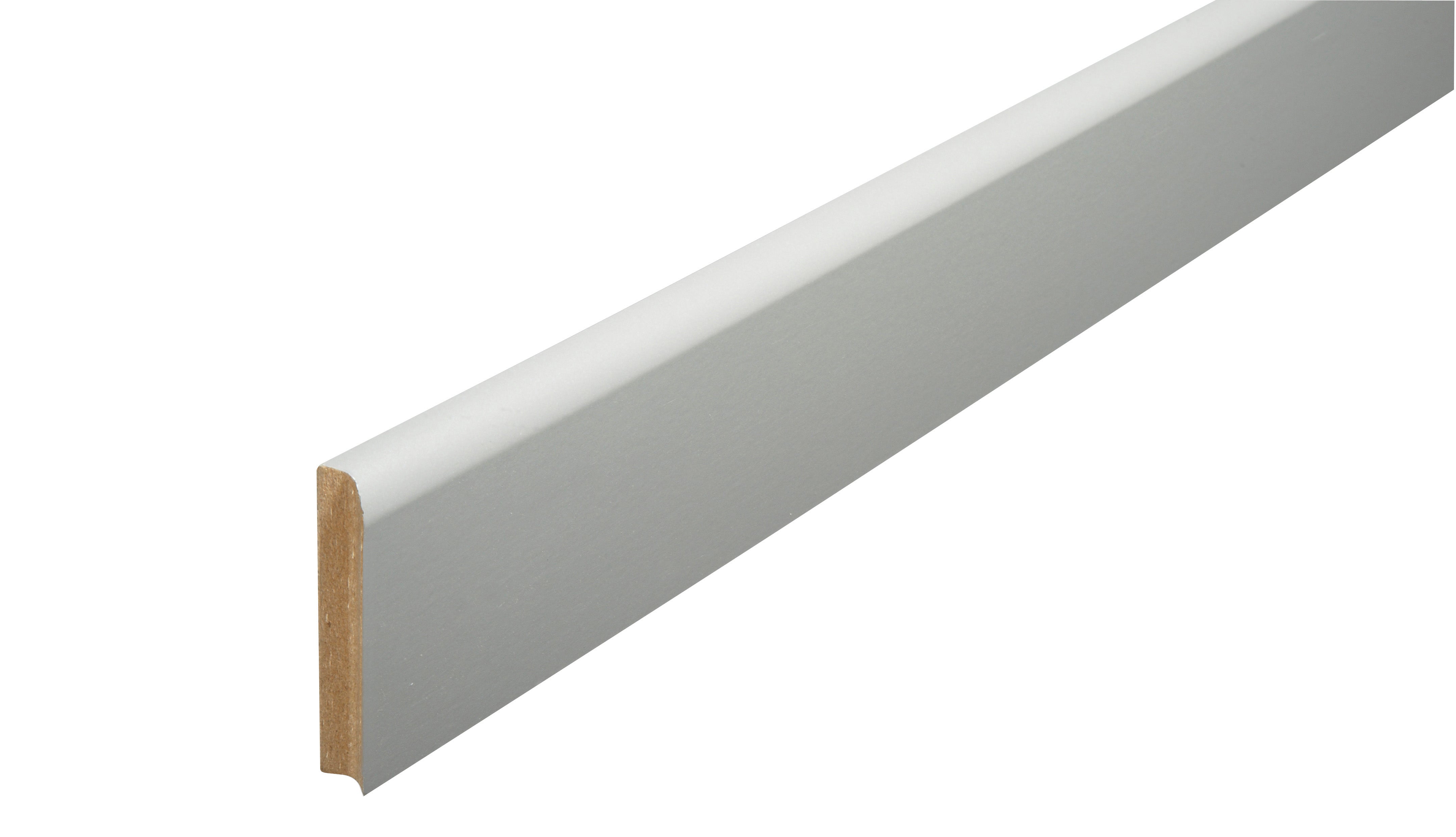 Plinthe médium (MDF) arrondie revêtu mélaminé gris galet 3, 10 x 70 mm, L.2.2 m - 3