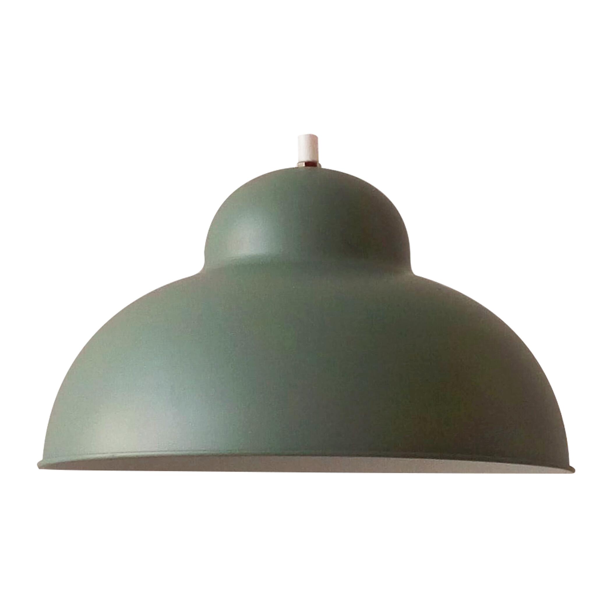 Lampadario Industriale Kolibrì verde paralume verde grigio E27 Ø31cm ON - 2