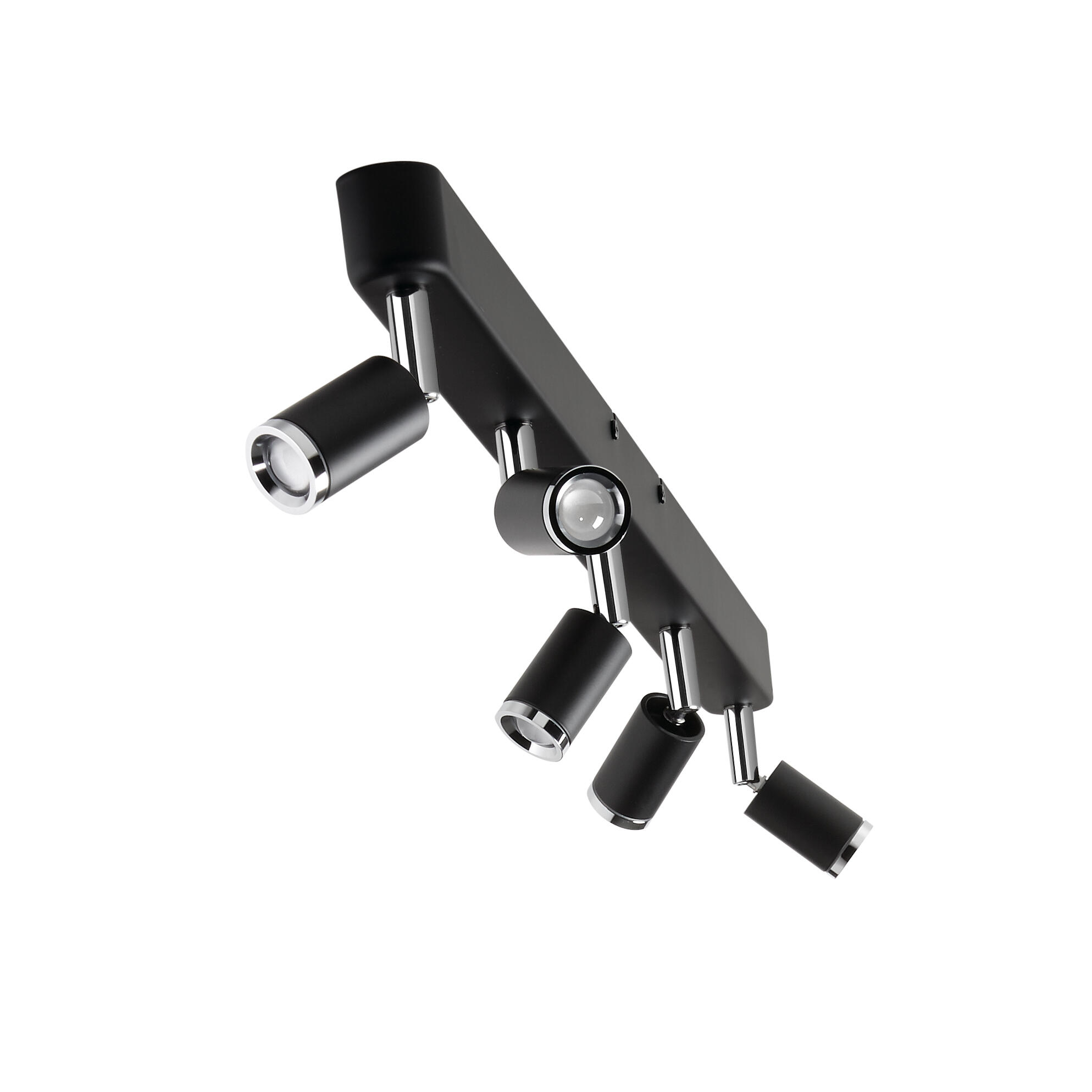 Rampe 5 spots LED salle de bain Tivoli, 2500 lumens blanc neutre, noir Lumiplus - 5