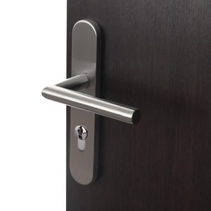 Poignée De Porte Moderne En Inox LogistSystem 63.401 - Modèle Bouton, Pour Entrée Et Intérieur