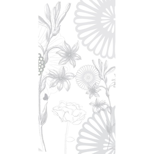 Sticker paroi de douche 100x200cm Champ d'été gris, PLAGE