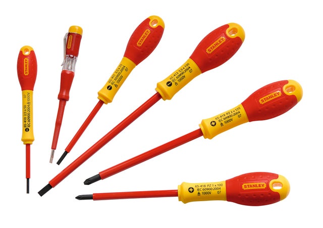 Lot de 6 tournevis isolés mixte STANLEY FATMAX
