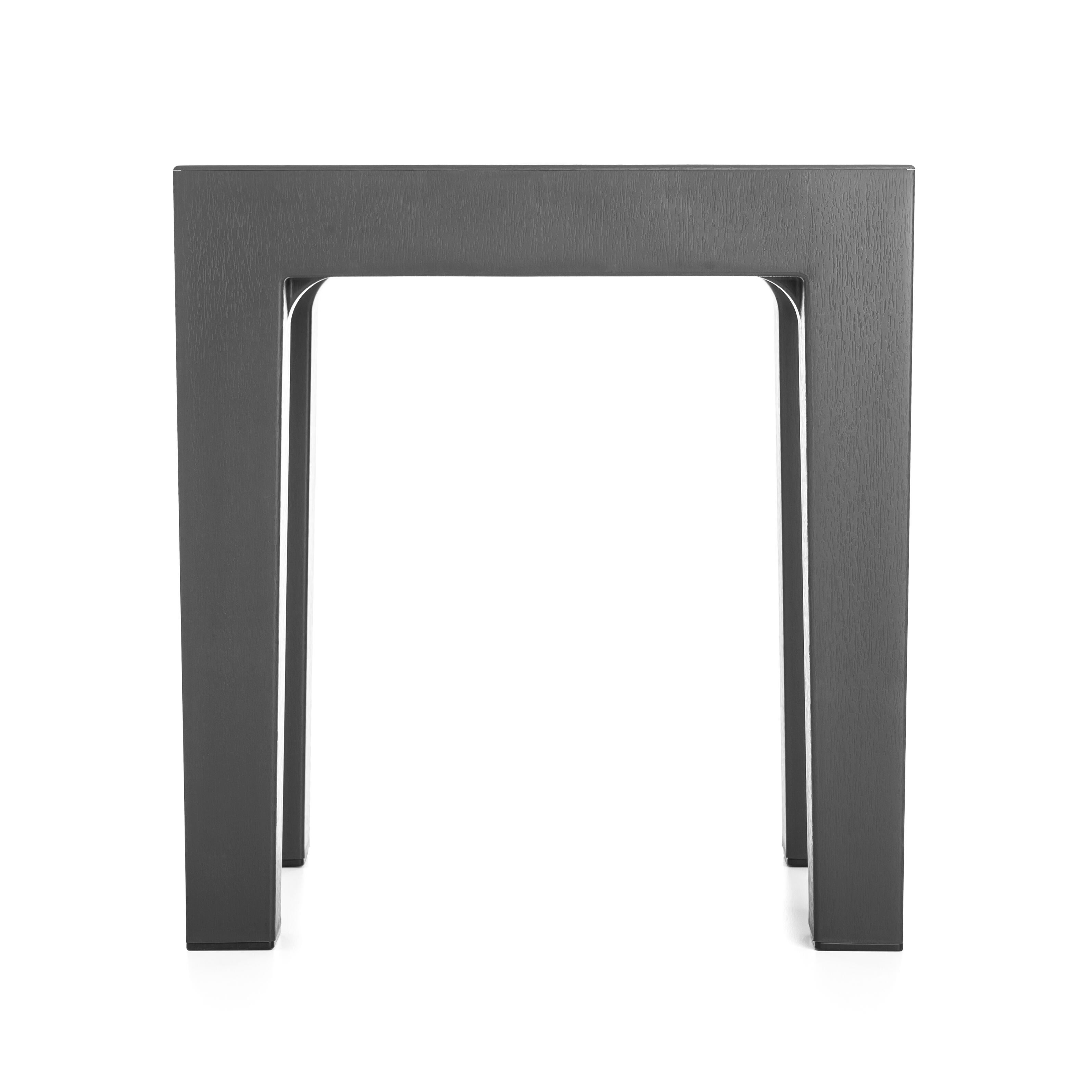 Petit tabouret de salle de bain  gris anthracite à poser Lombok TATAY - 2