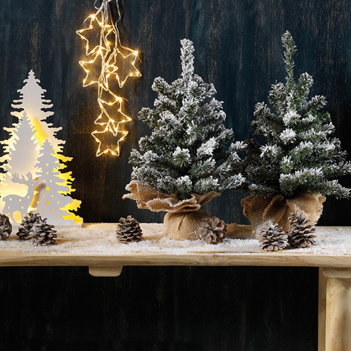 Albero di Natale artificiale innevato Mini verde H 45 cm x Ø 25 cm - 2