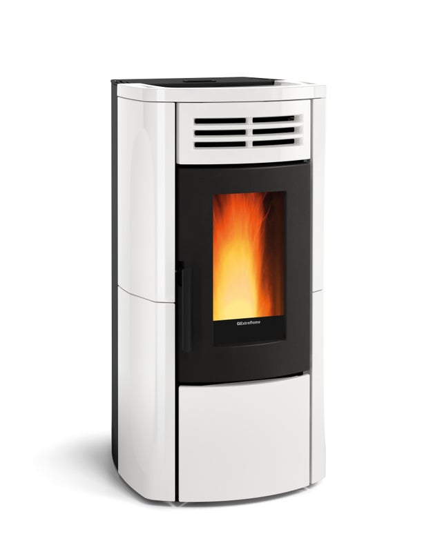 Poêle à granulés EXTRAFLAME Terry plus blanc 12 kW