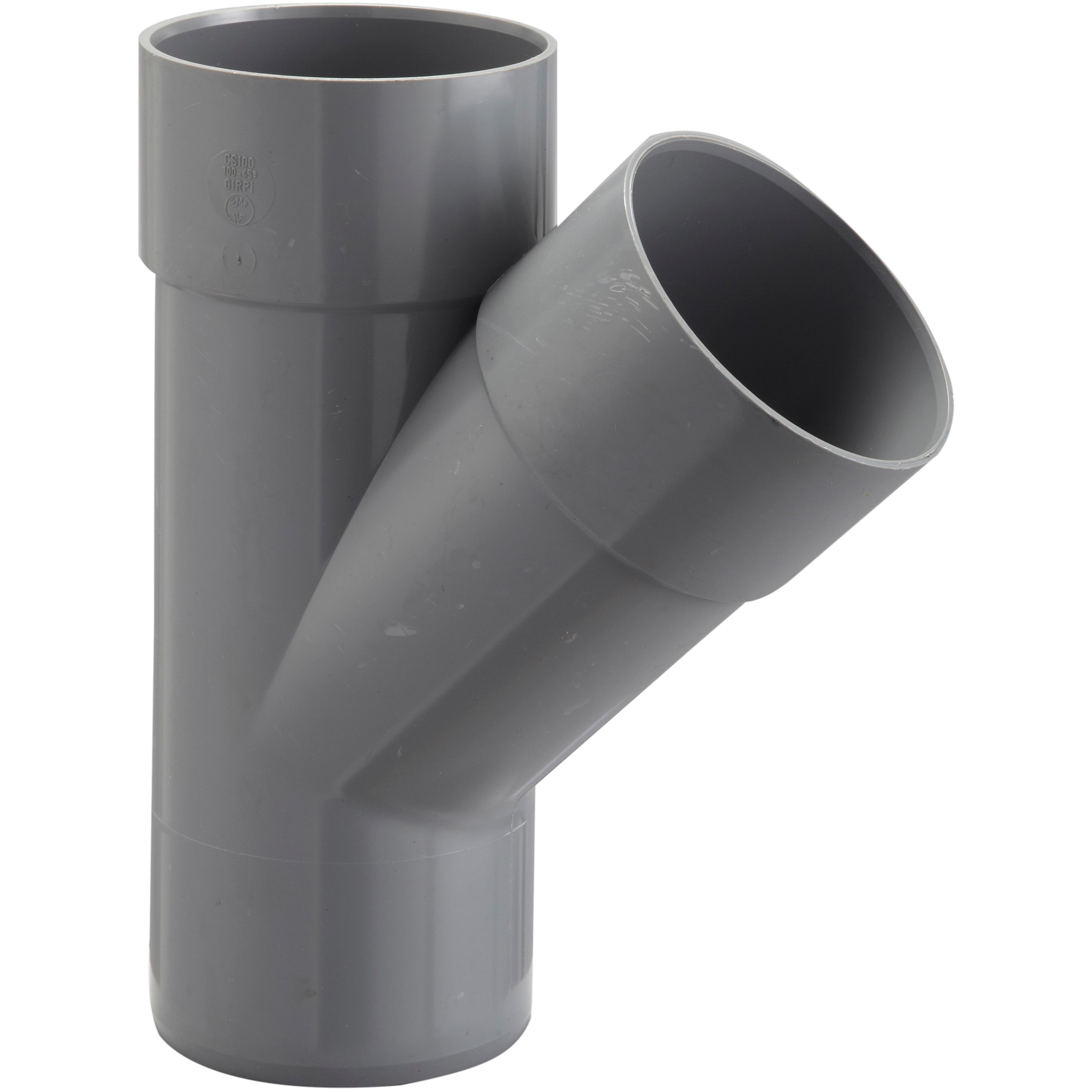 Culotte de branchement 45° en pvc à coller, femelle / mâle, D100 - 3