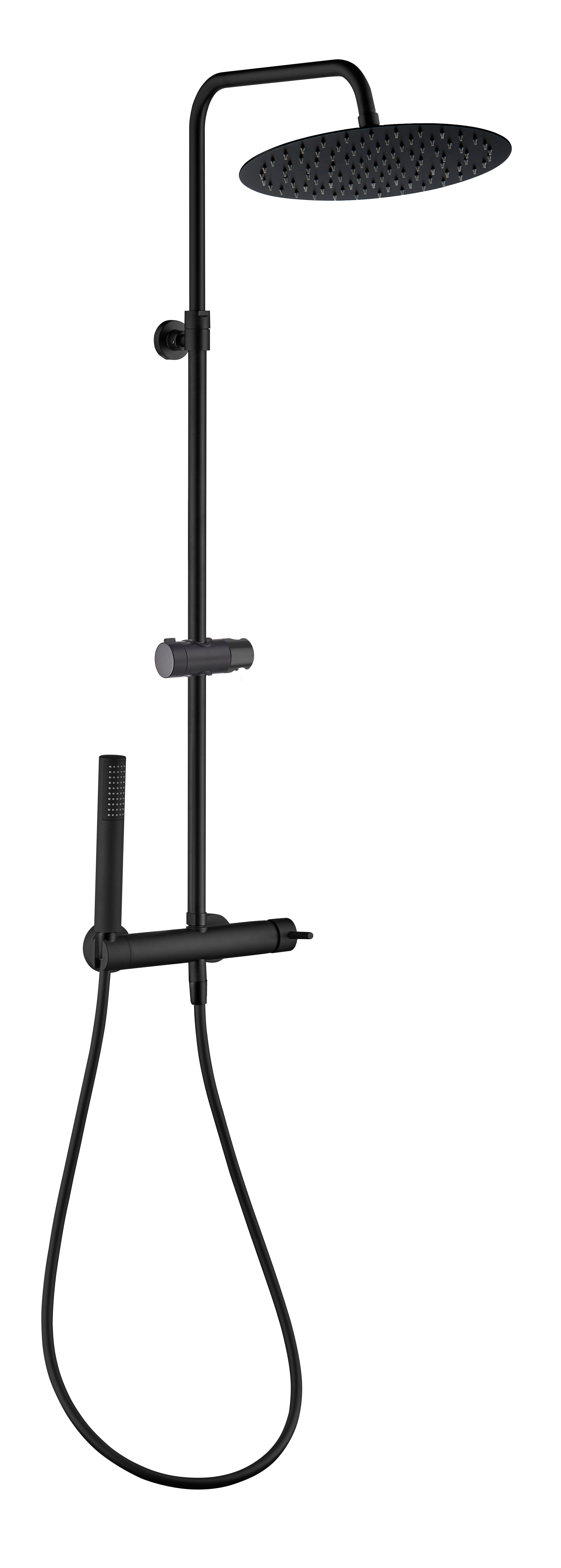 Columna de ducha monomando essebagno envol negro