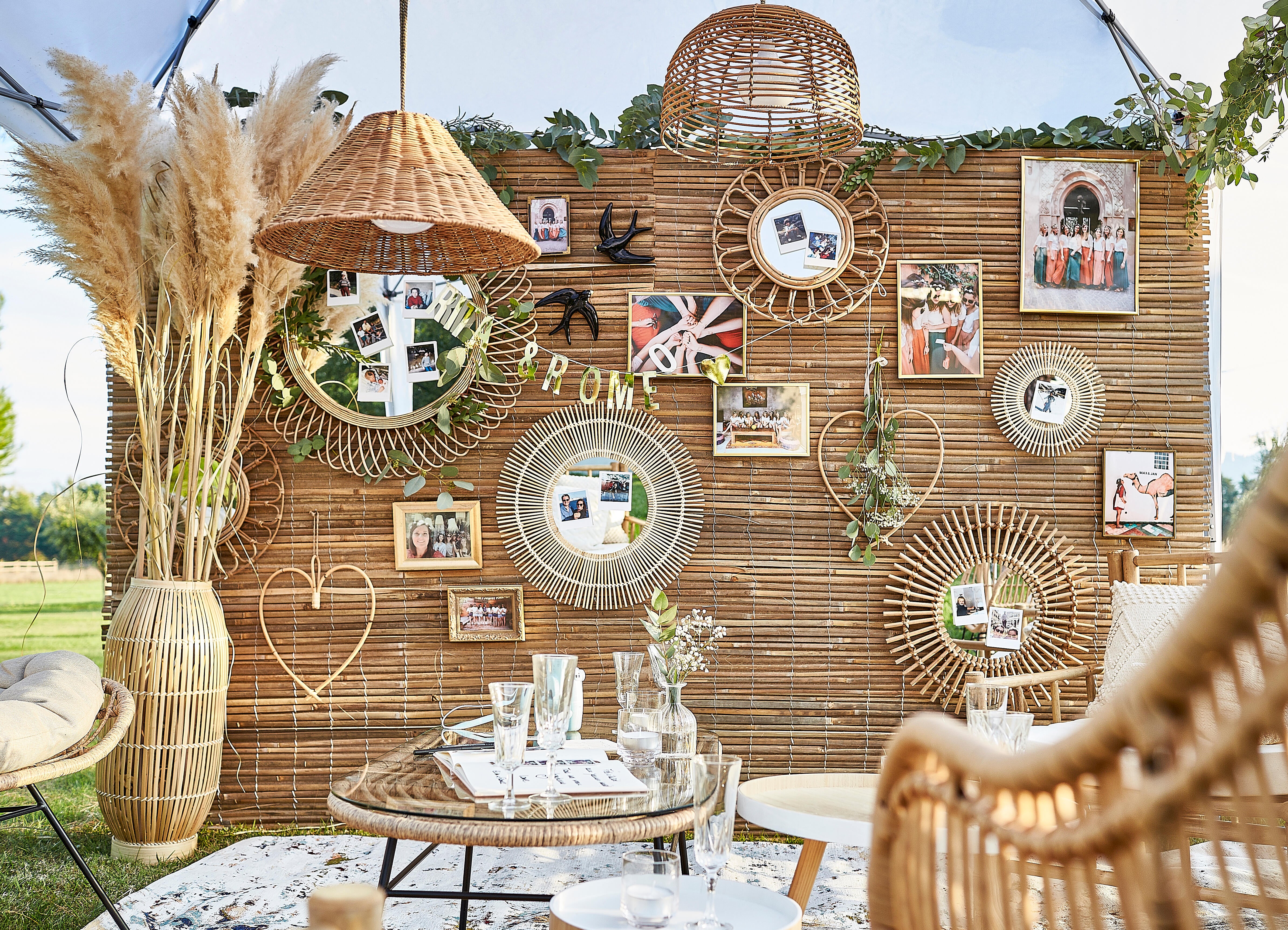 Miroir rond bambou naturel Bamboo INSPIRE diam.55 cm - 4