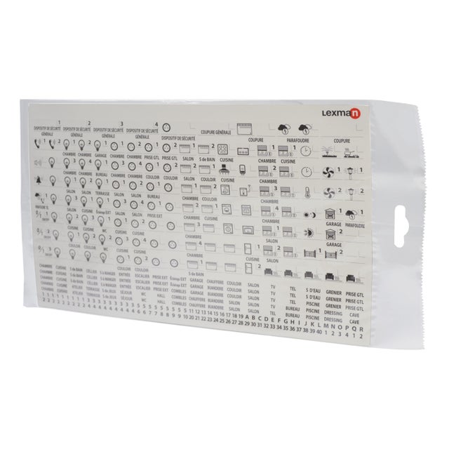 Etiquettes pour tableau électrique, Lexman