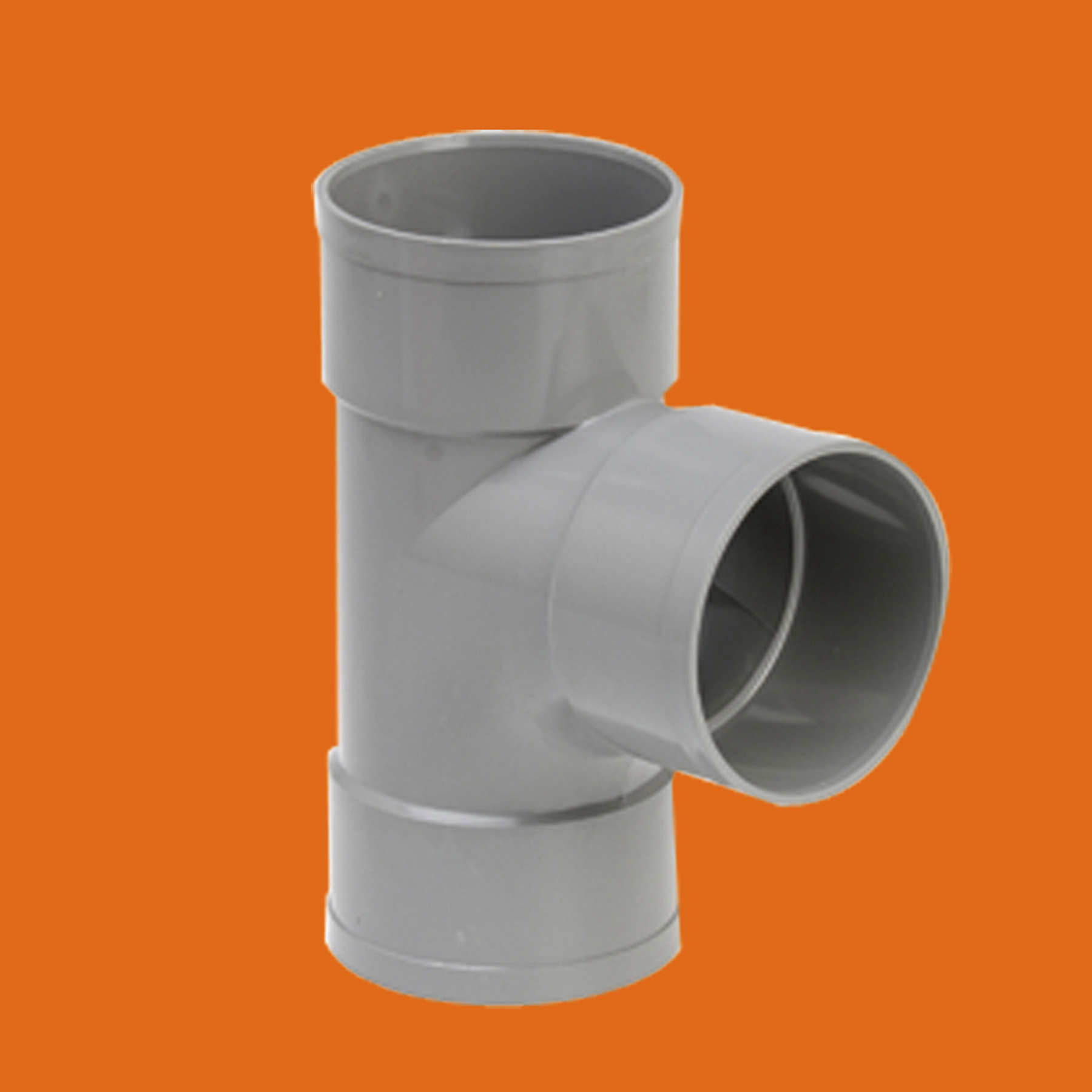 Té simple femelle / femelle 87° pvc Diam.80 mm GIRPI - 2