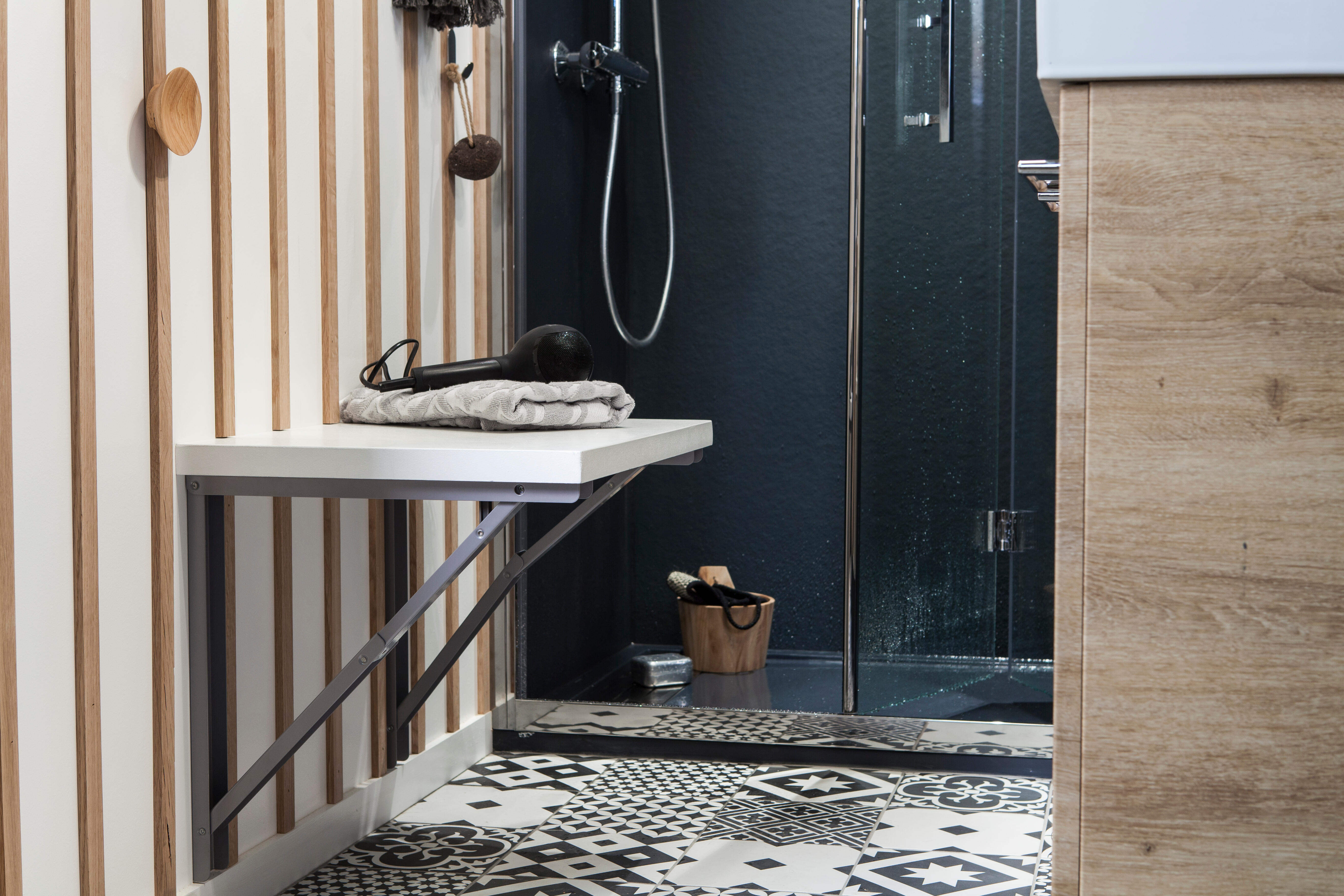 Support pour table rabattable aluminium L.40.7 x l.40 cm - 2