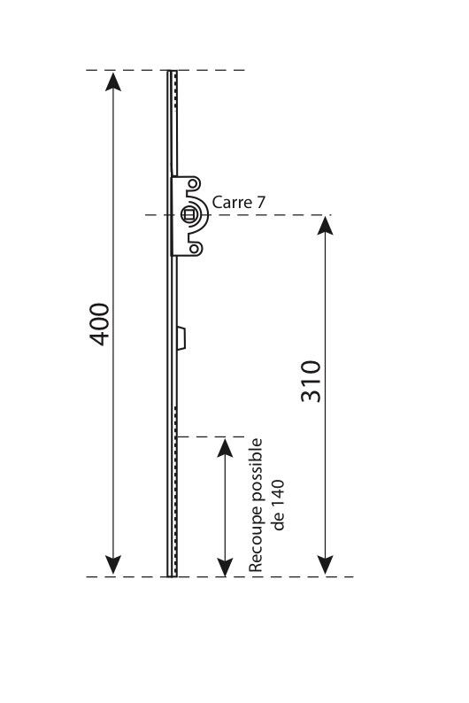 Serrure multipoint à encastrer FERCO 13978, axe 15 mm - 2