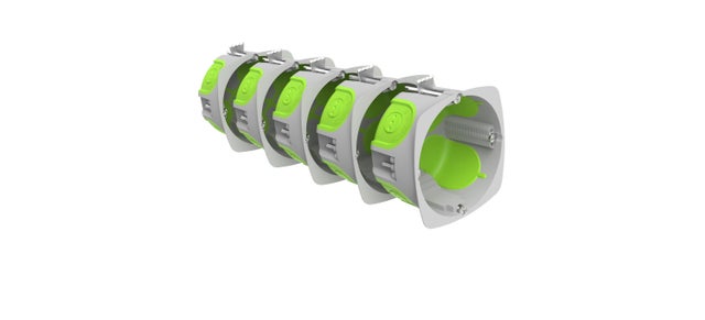 Lot de 5 boîtes d'encastrement étanche à l'air, multicloison 1 poste(s), LEXMAN